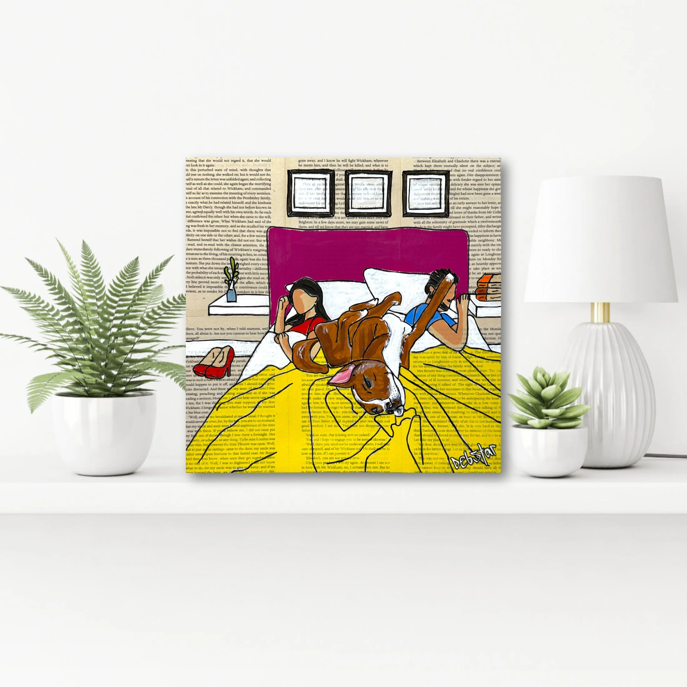 Dog Days - Bedtime 30cm x 30cm $350
