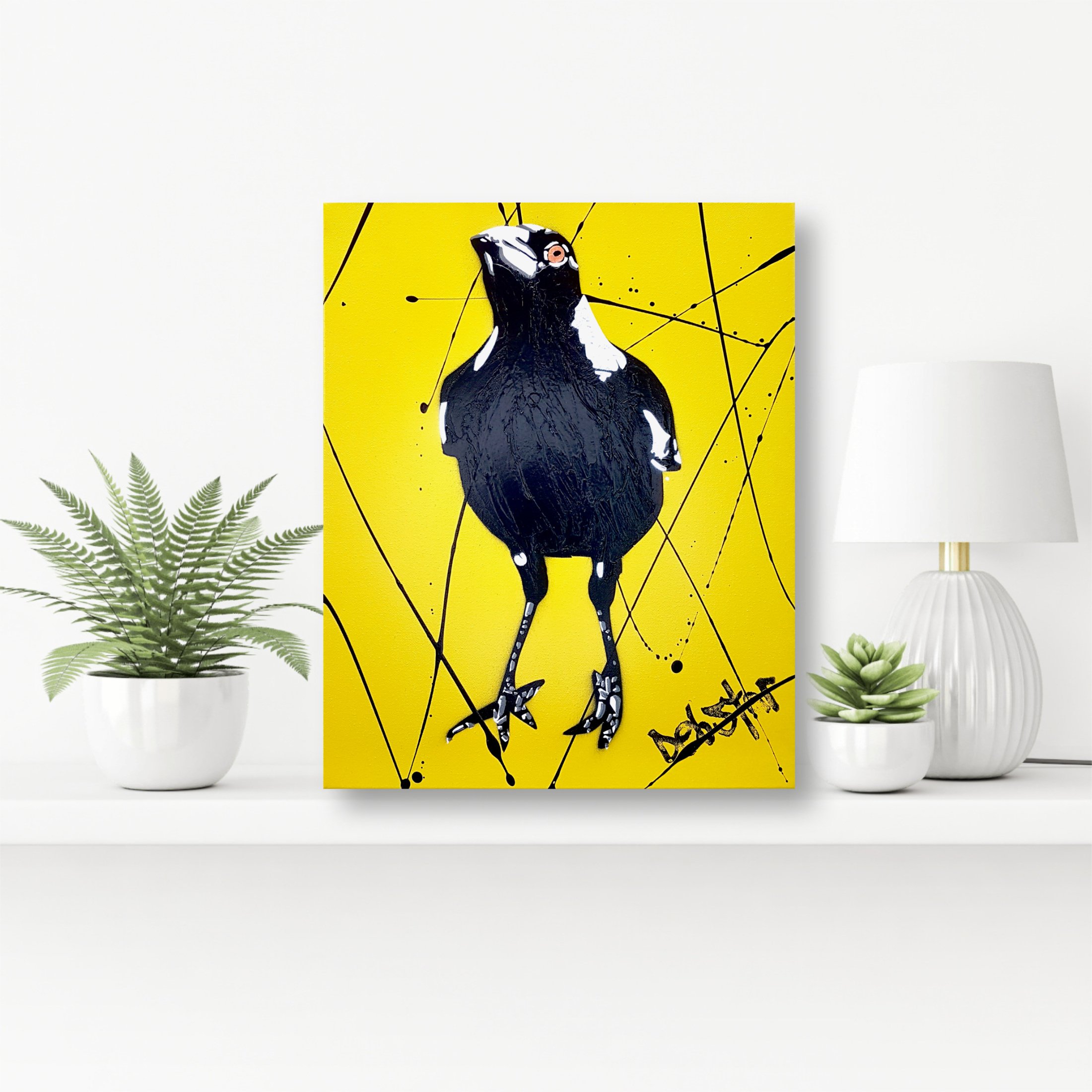 Magpie Yellow Pop 40.5cm x 51cm $390
