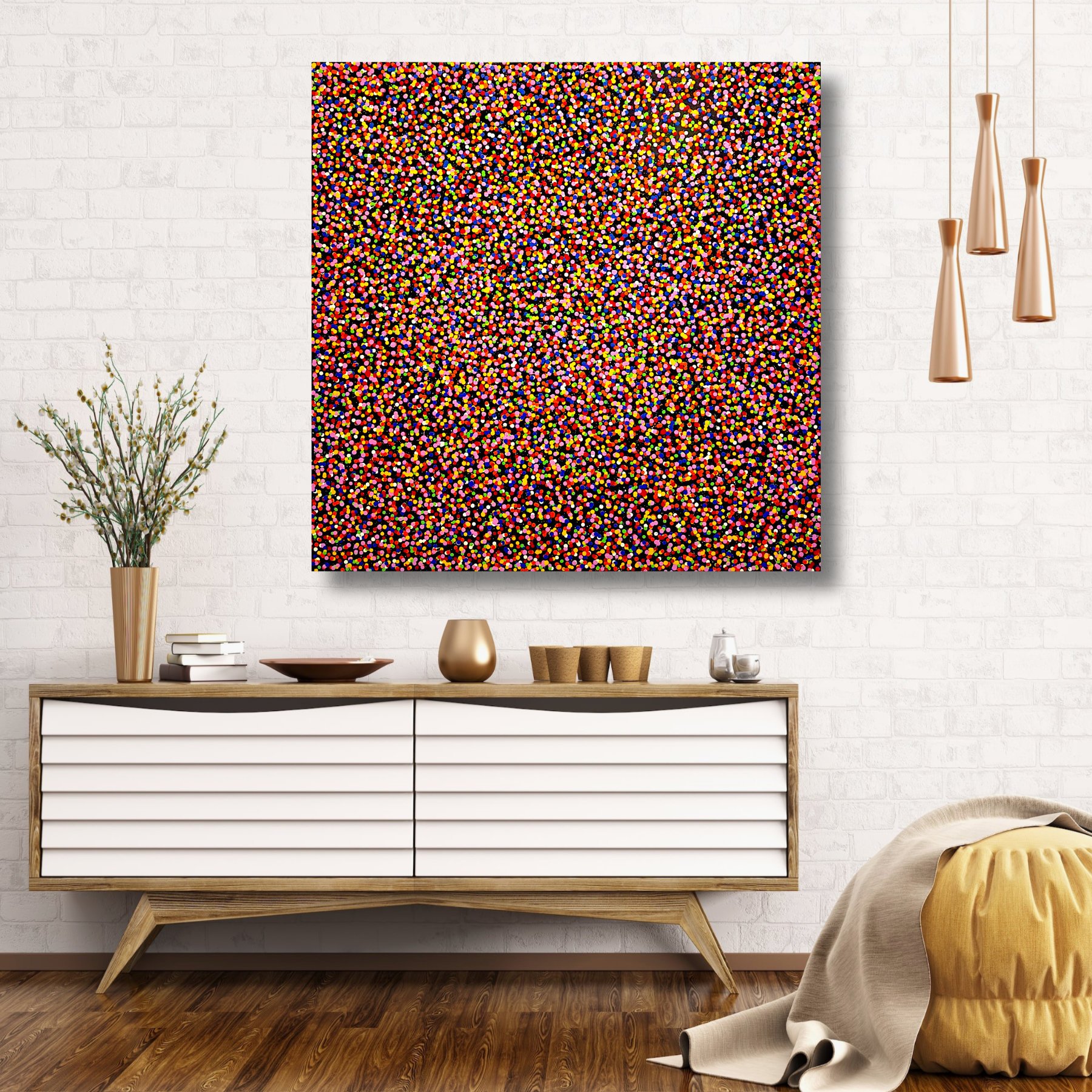 Hundreds and Thousands 122cm x 122cm