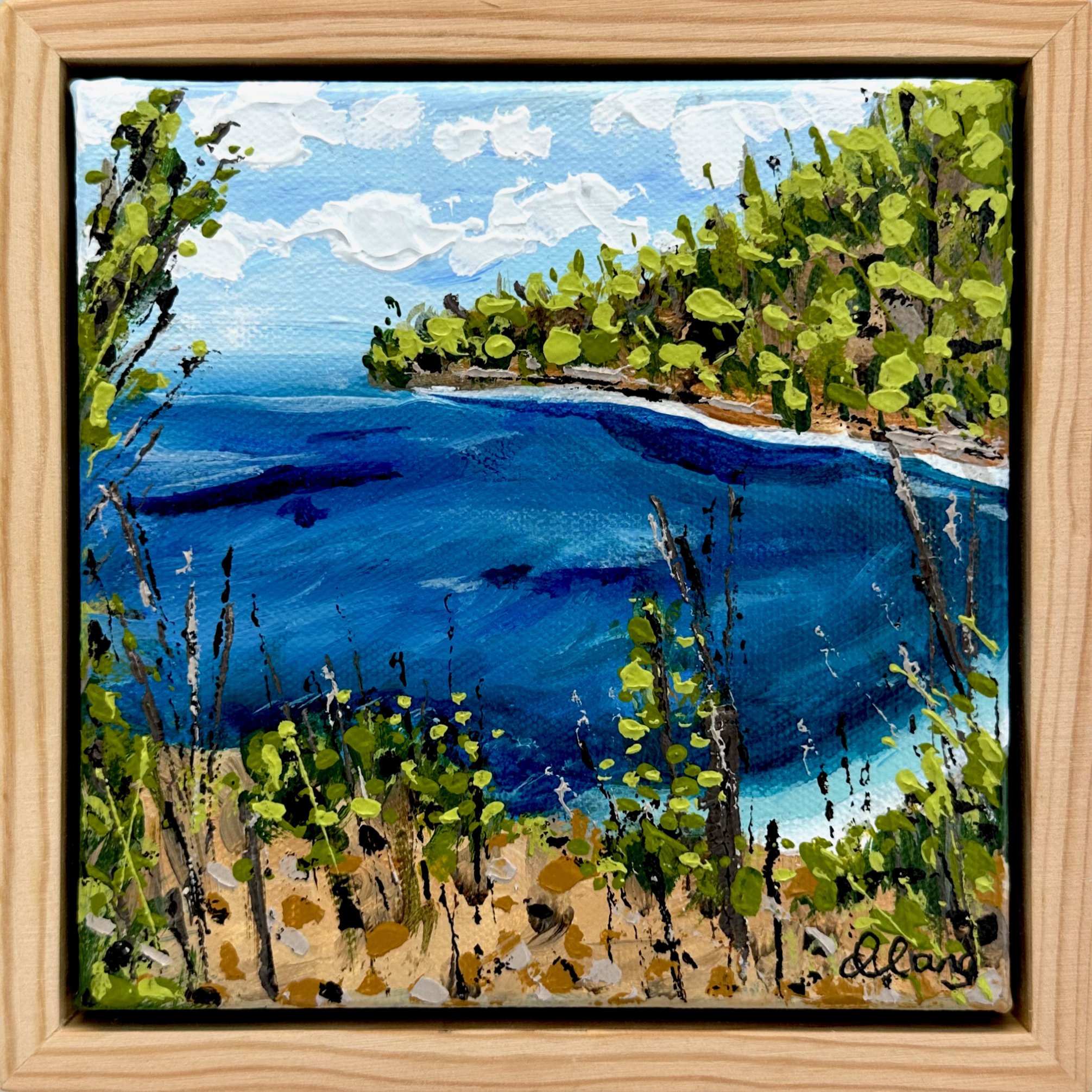 Blue Pearl Bay #5 Framed 18cm x 18cm