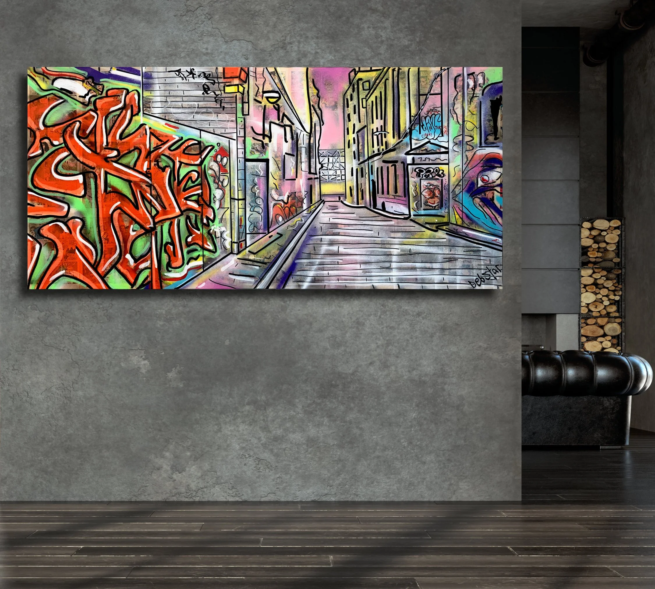 Hosier Lane, Melbourne 152cm x 76cm $2200