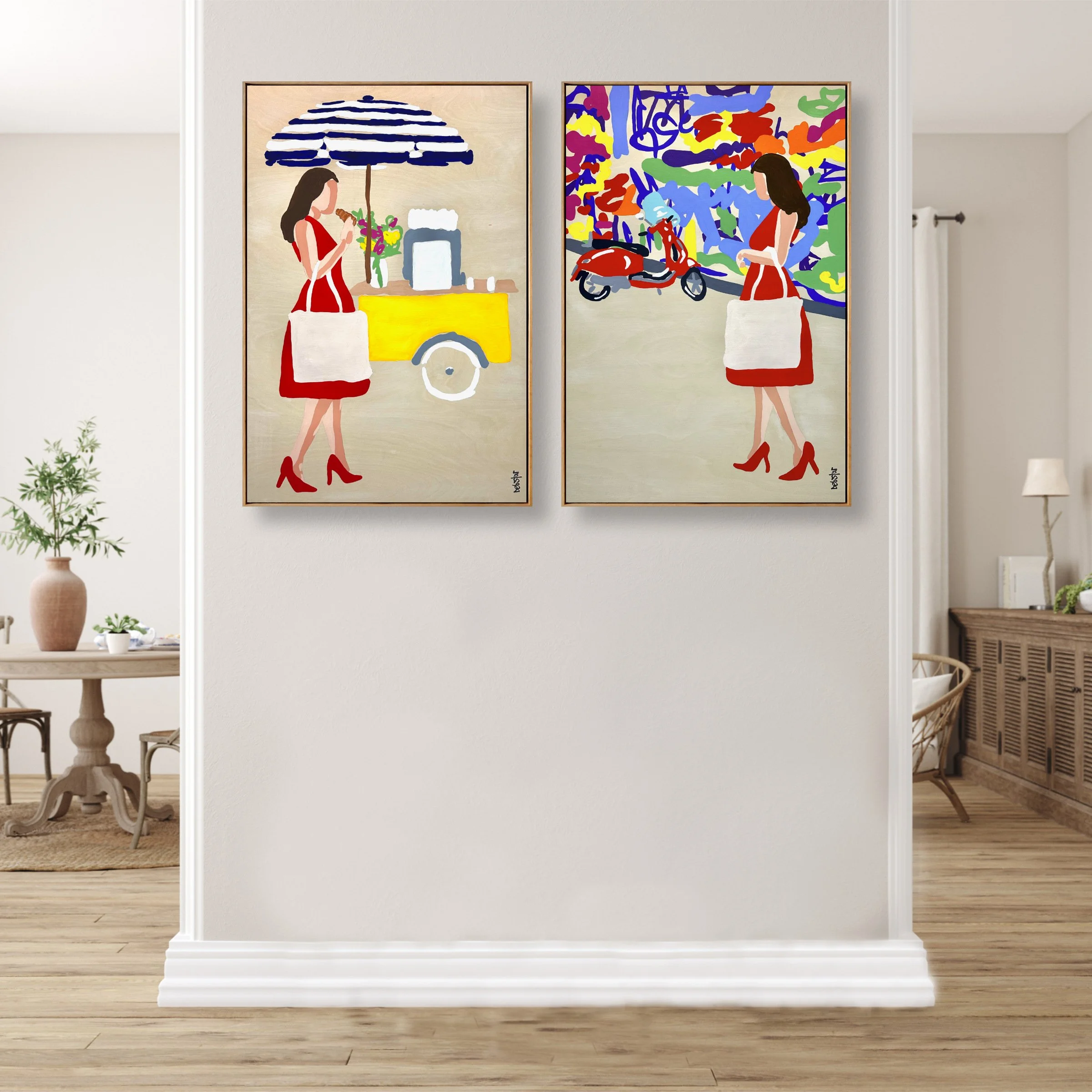 summer-snapshots-graffiti-Deborah-Lang- Debstar-lady-in-red-7.jpg