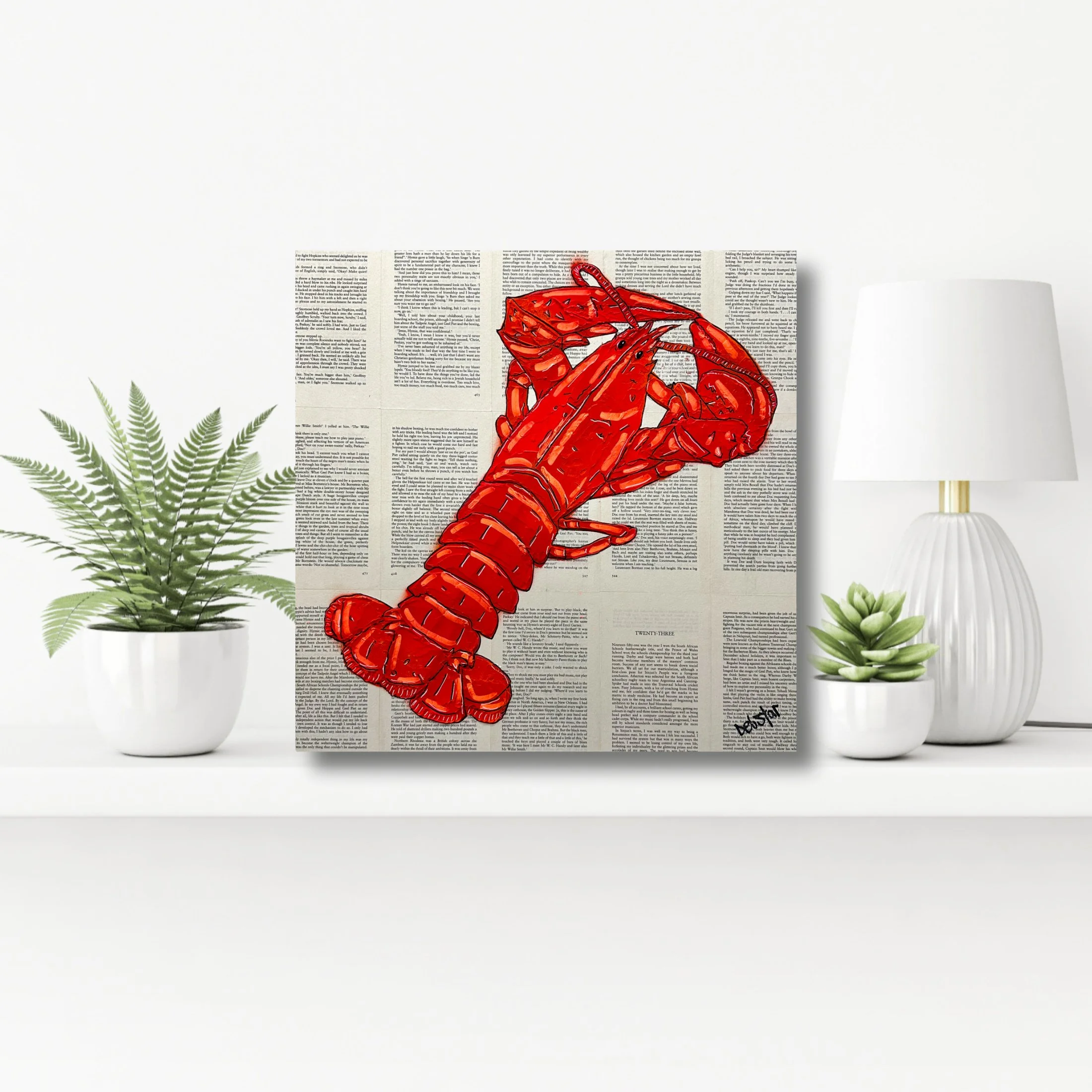 Lobster Dinner Orange 50cm x 50cm $690