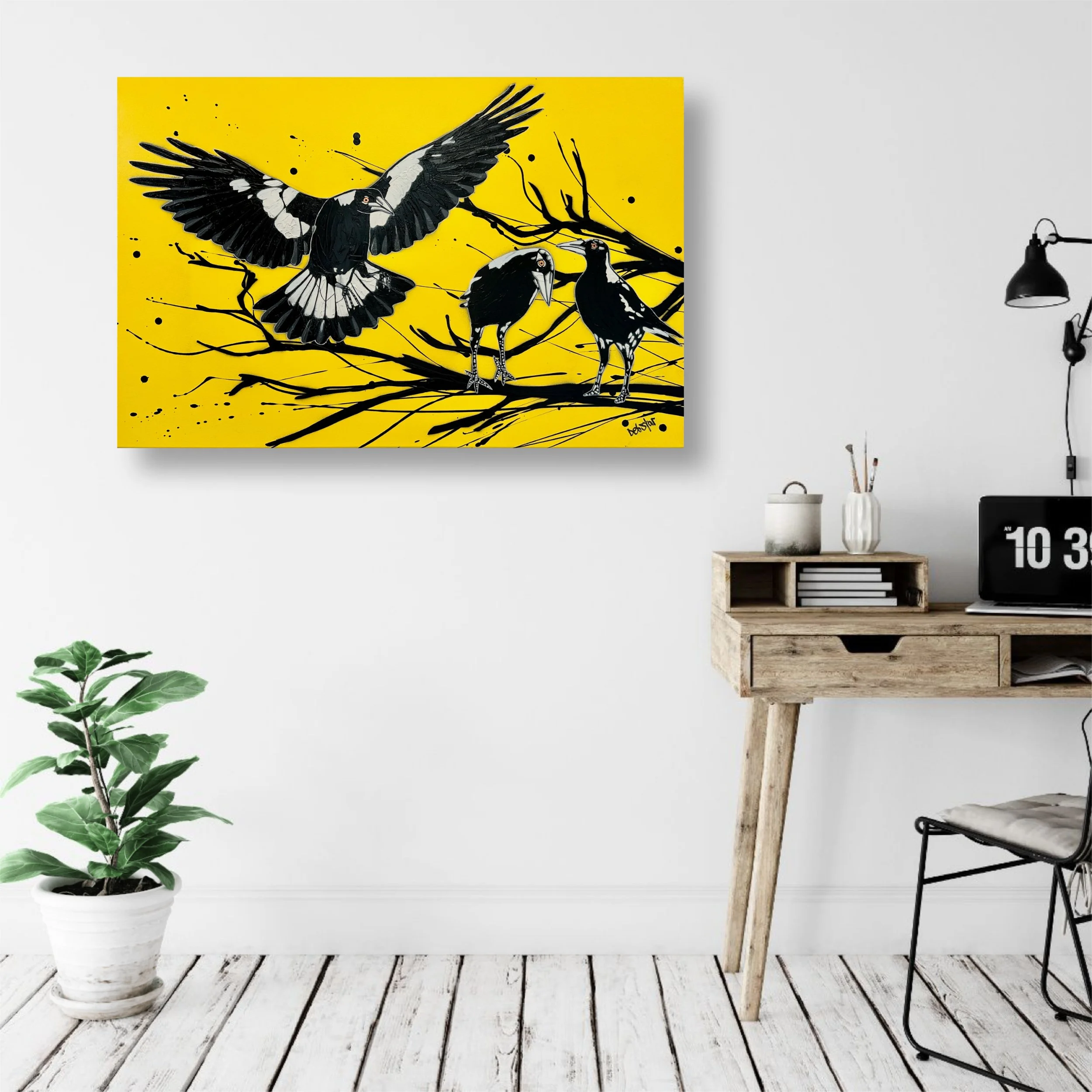 yellow-magpie-dropping-in-pop-popart-debstar-deborah-lang-art-urban-canvas-4.jpg