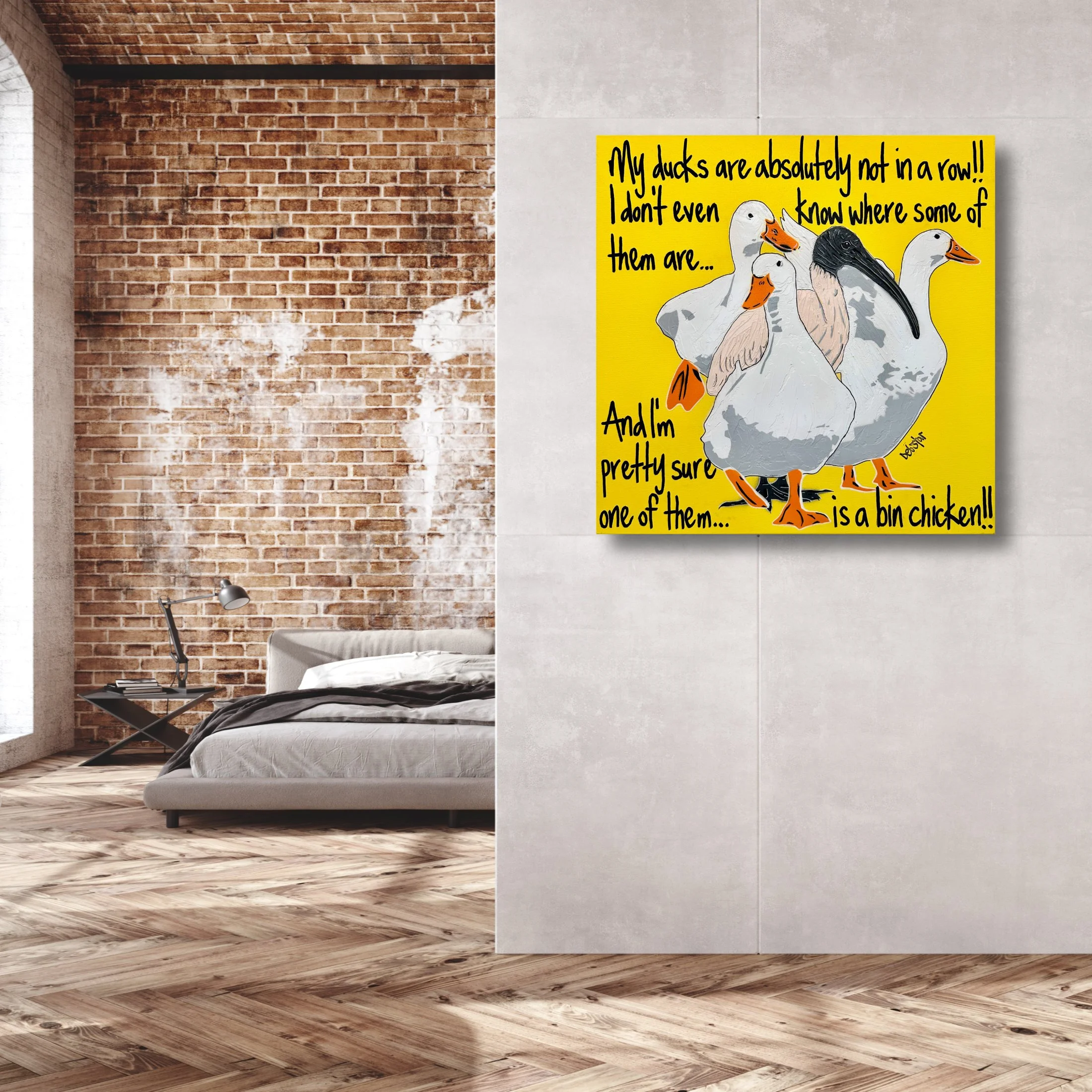 ducks-in-a-row-yellow-bin-chicken-pop-art-debstar-deborah-lang-6.jpg