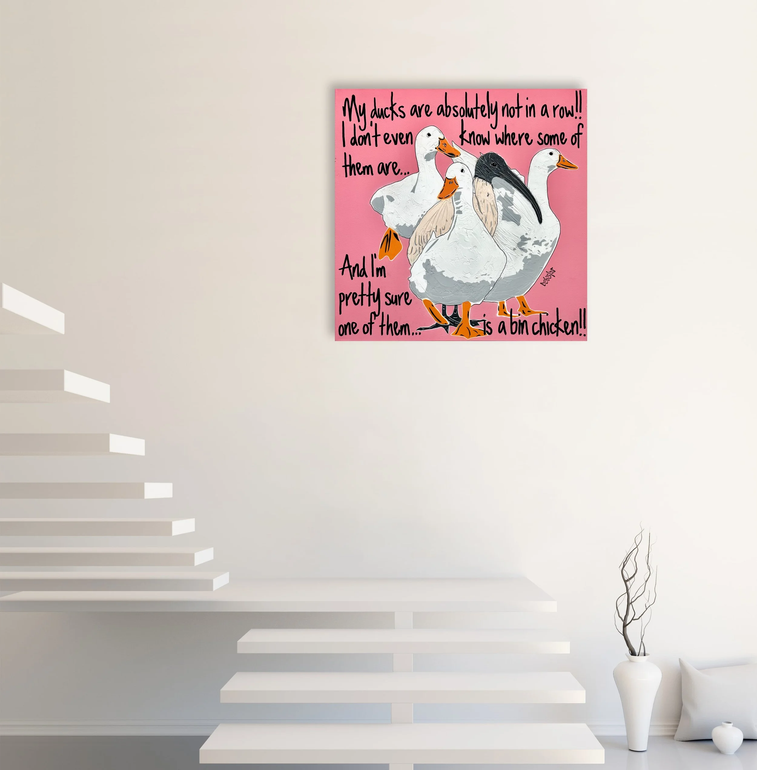 ducks-in-a-row-pink-ibis-pop-art-deborah-lang-debstar-art-urban-canvas-7.jpg