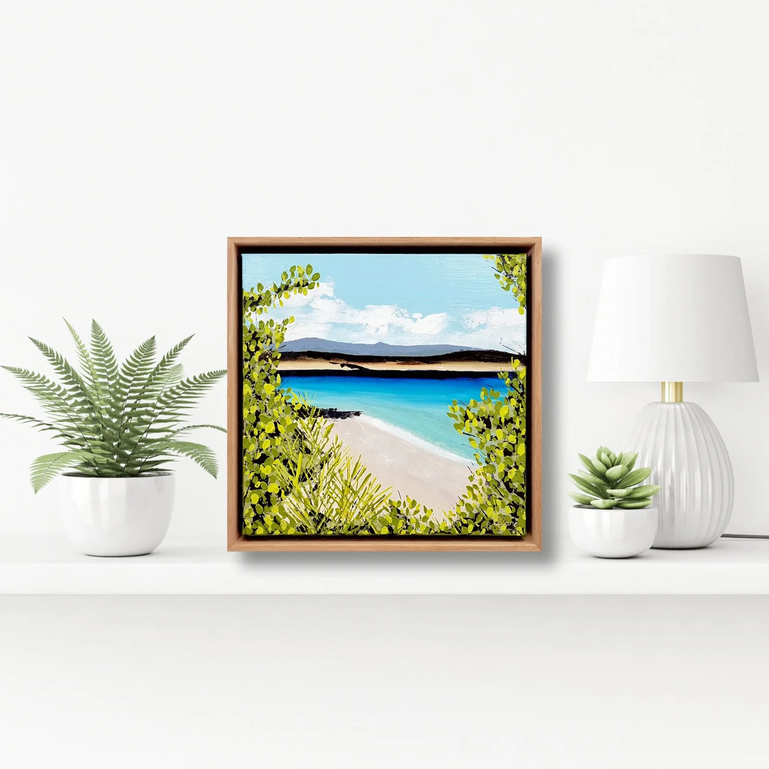Noosa Little Cove Beach 33.5cm x 33.5cm $550