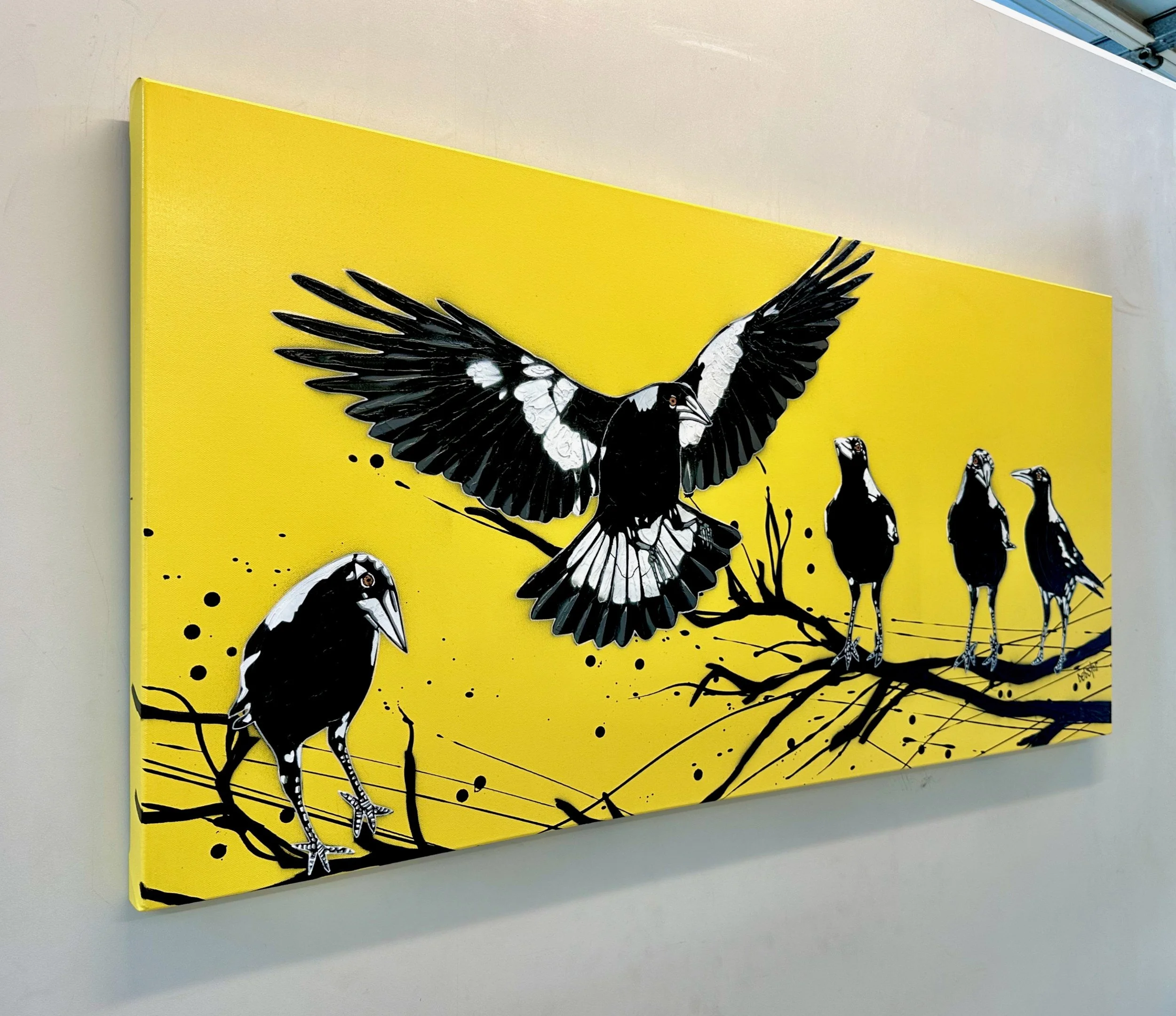 yellow-magpie-the-gathering-pop-popart-debstar-deborah-lang-art-urban-canvas-2.jpg