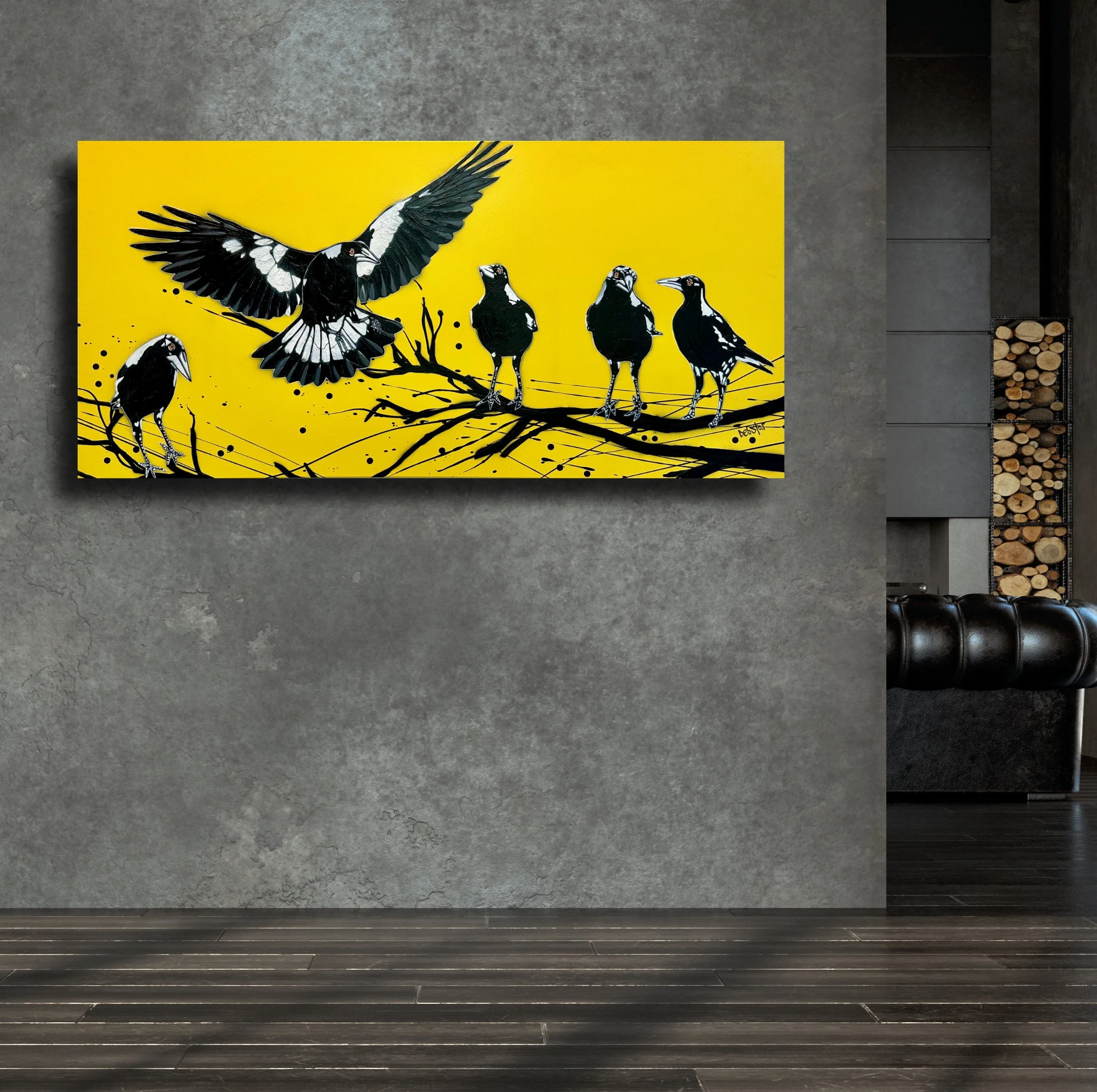 yellow-magpie-the-gathering-pop-popart-debstar-deborah-lang-art-urban-canvas-5.jpg