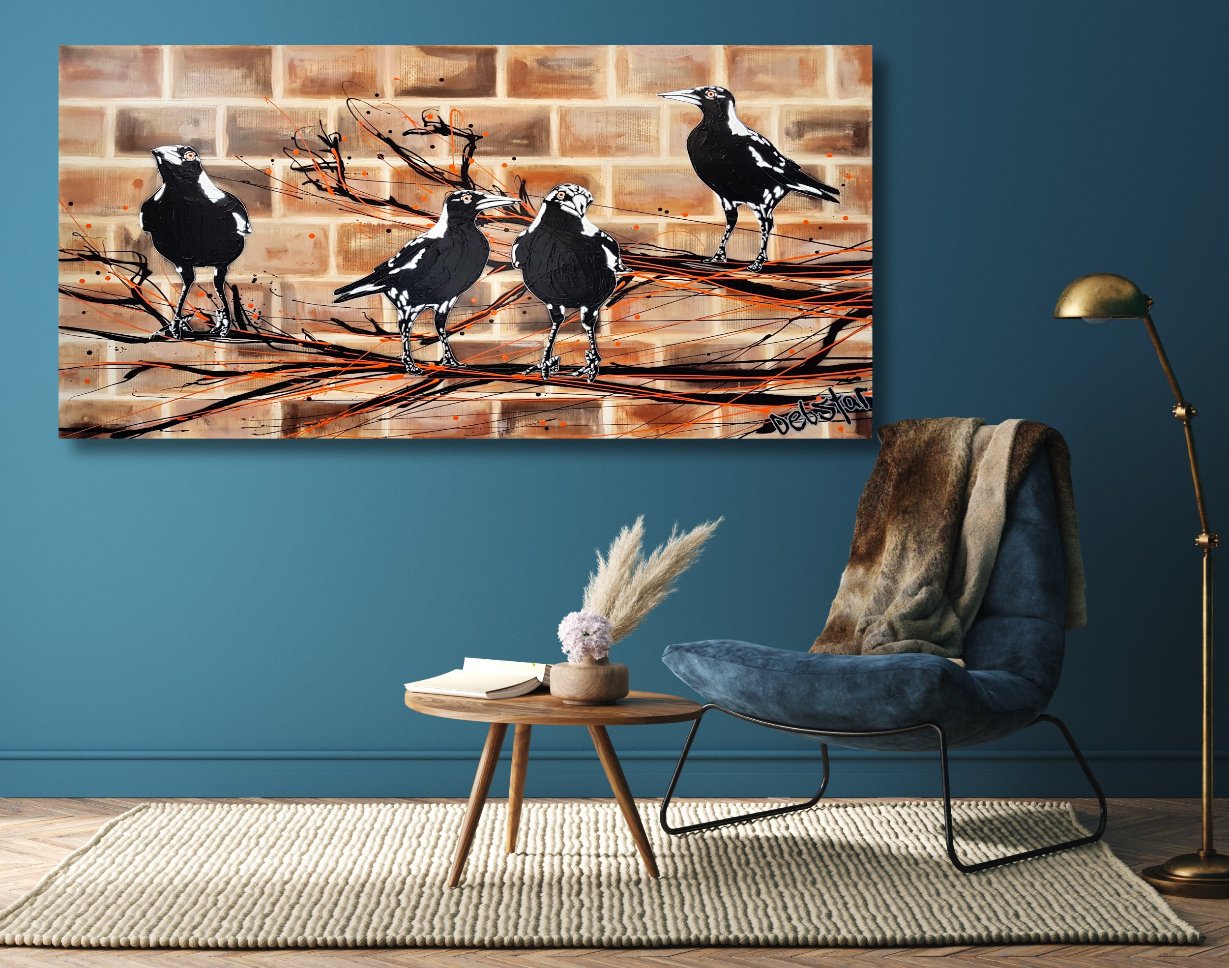 magpie-mischief-brick-wall-book-pages-pop-popart-deborah-lang-art-urban-canvas-7.jpg