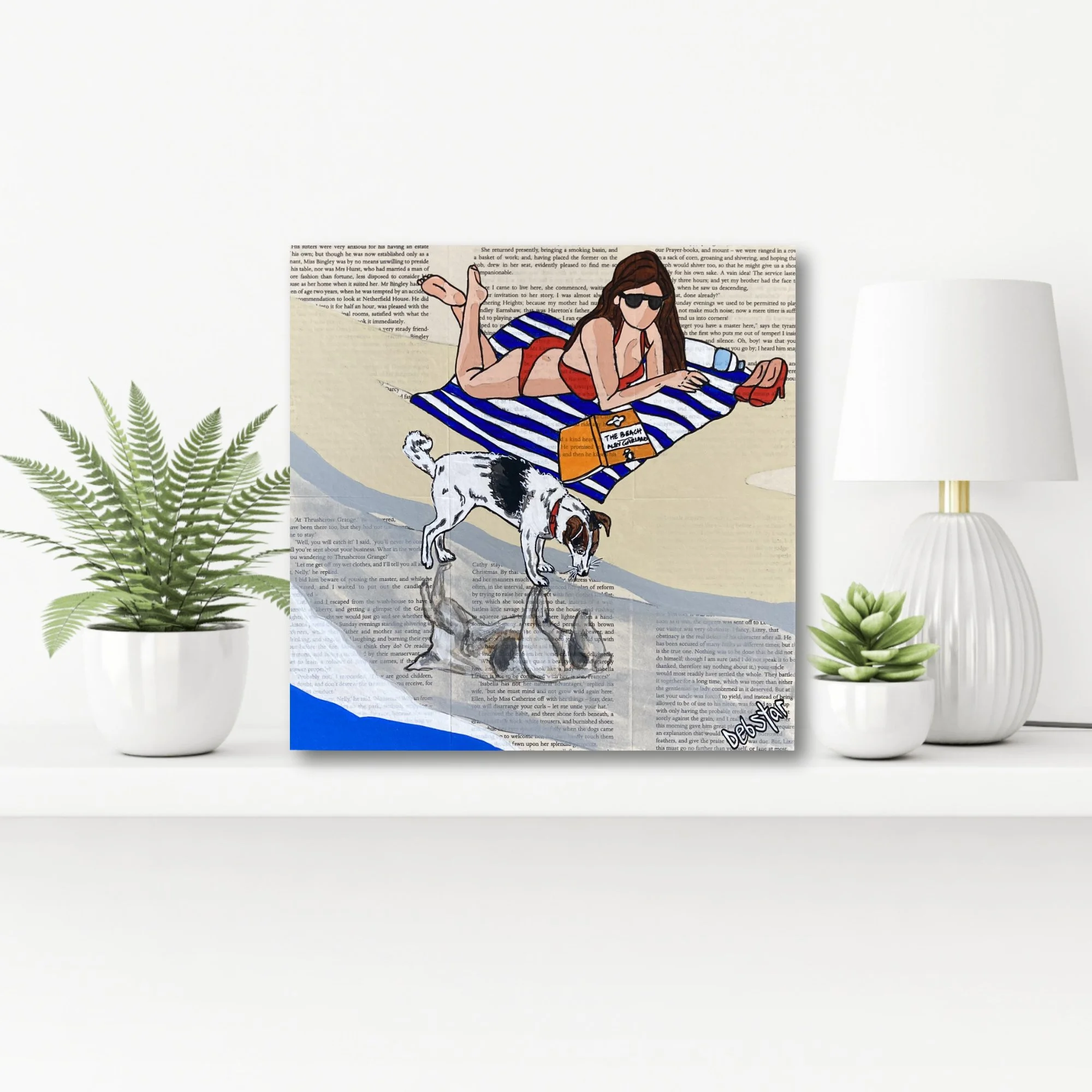 Dog Days - The Beach Reflection 30cm x 30cm $450