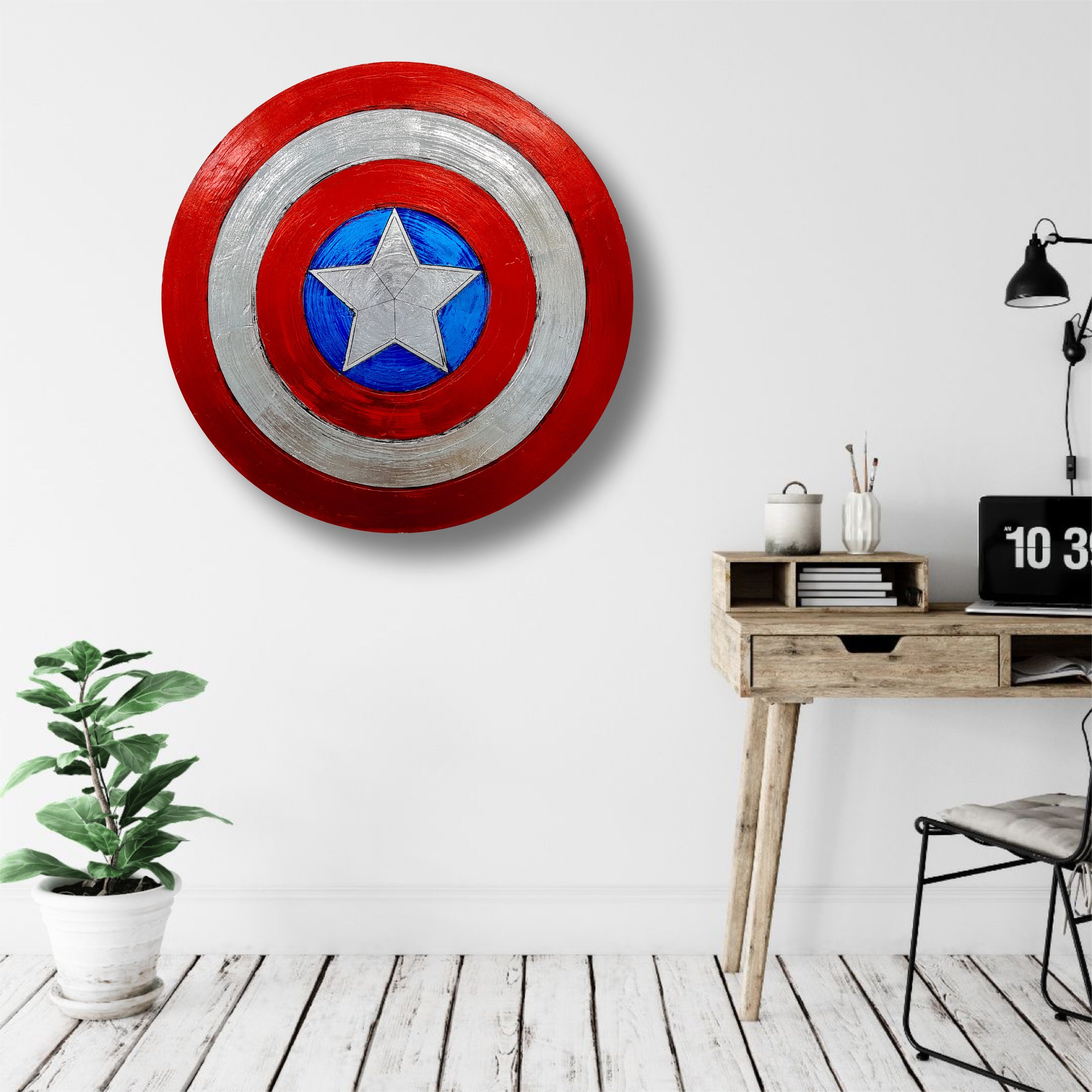 Captain America Shield Round Canvas 75cm