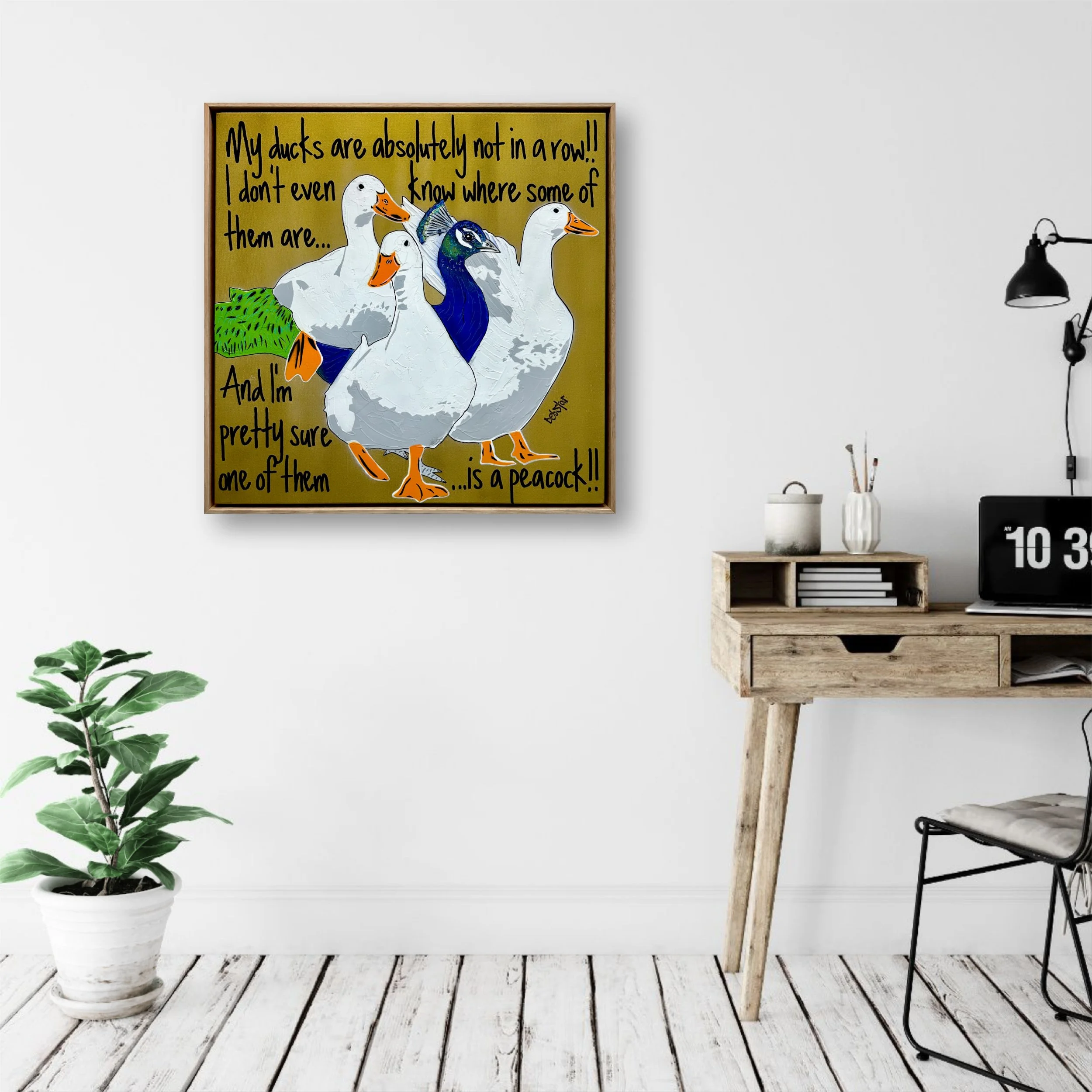 ducks-in-a-row-gold-peacock-pop-art-deborah-lang-debstar-art-urban-canvas-2.jpg