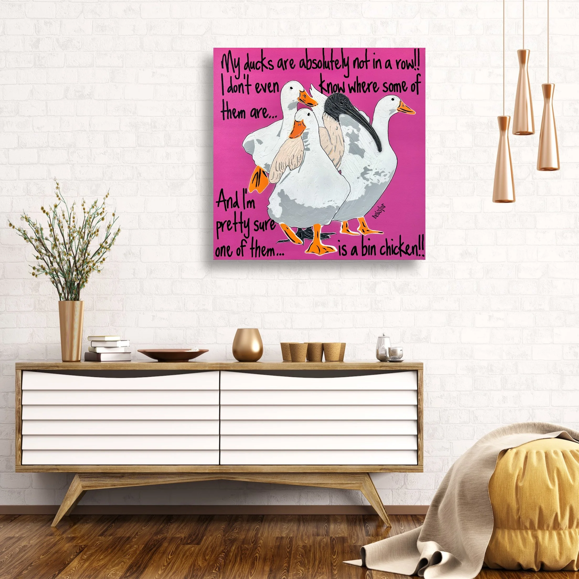 ducks-in-a-row-magenta-bin-chicken-pop-art-debstar-deborah-lang-4.jpg