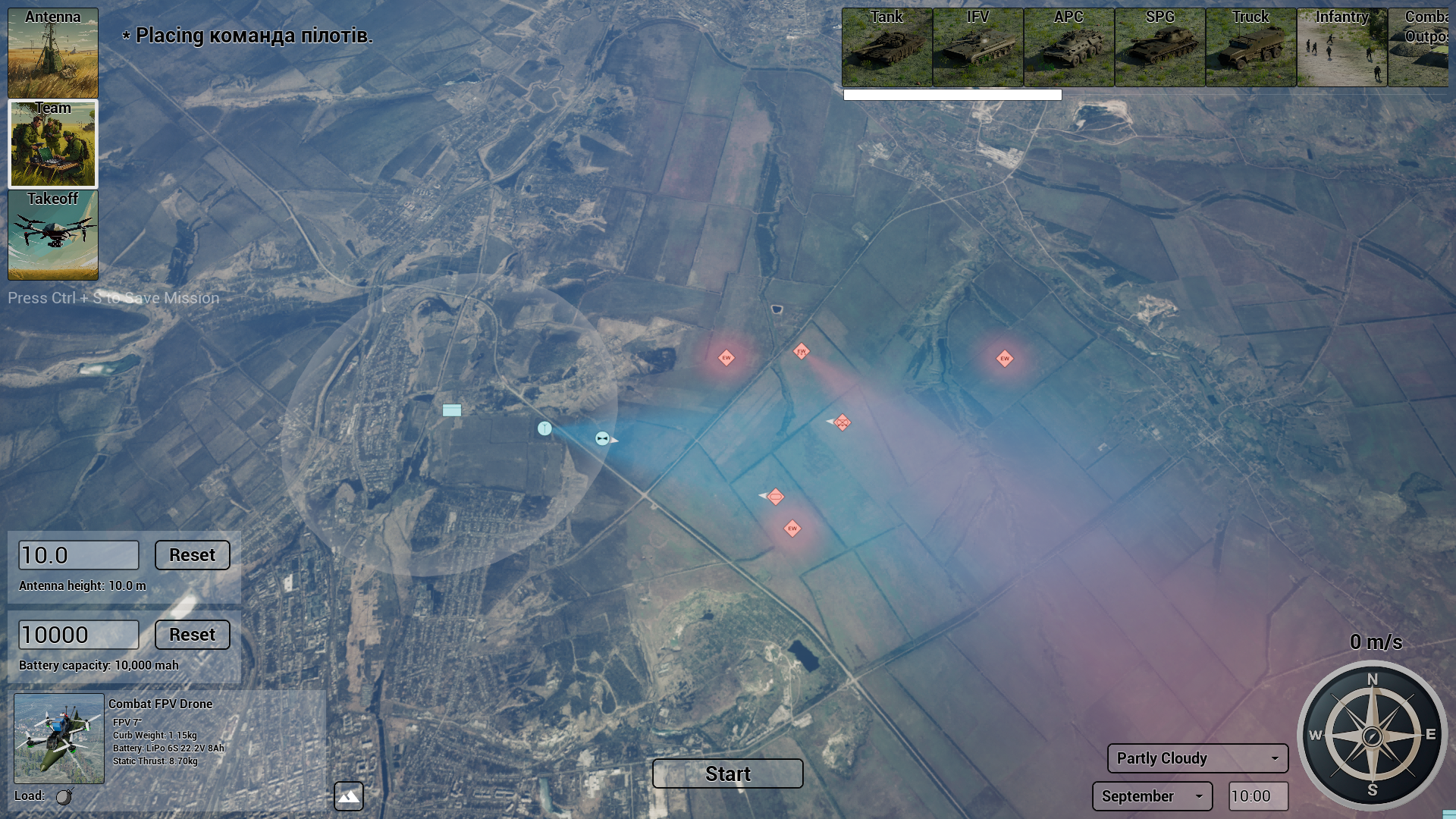 Obriy: Tactical UAV Mission Planning Simulator — Applied Virtual Simulation