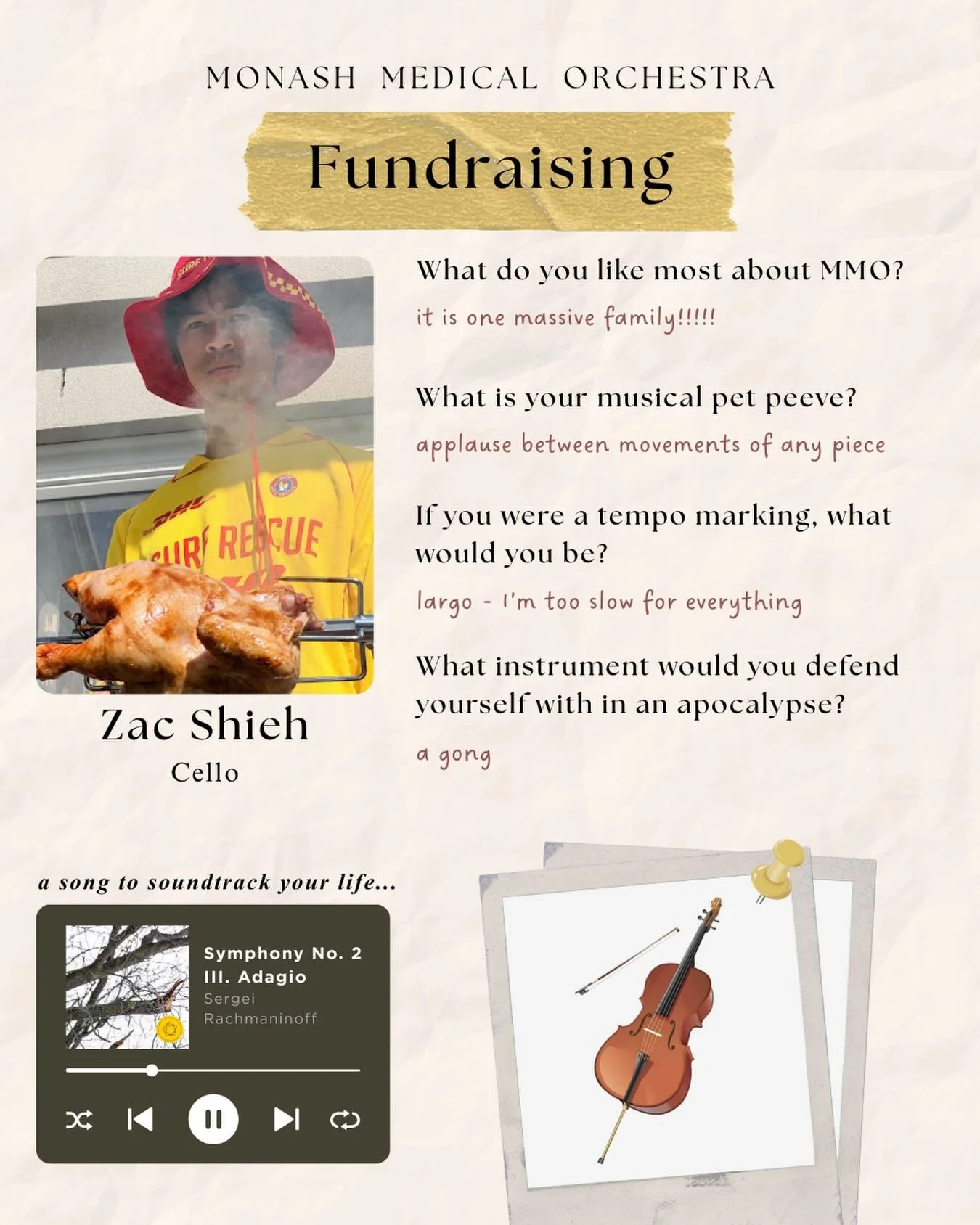 ✨🎻 Say hello to the 2026 MMO Committee 🎻✨

Here&rsquo;s to Zac, our fundraising officer for 2026! He&rsquo;ll be in charge of the merch drops you&rsquo;ll see at our concerts, making sure that the fits on fire and the music hits even harder🔥