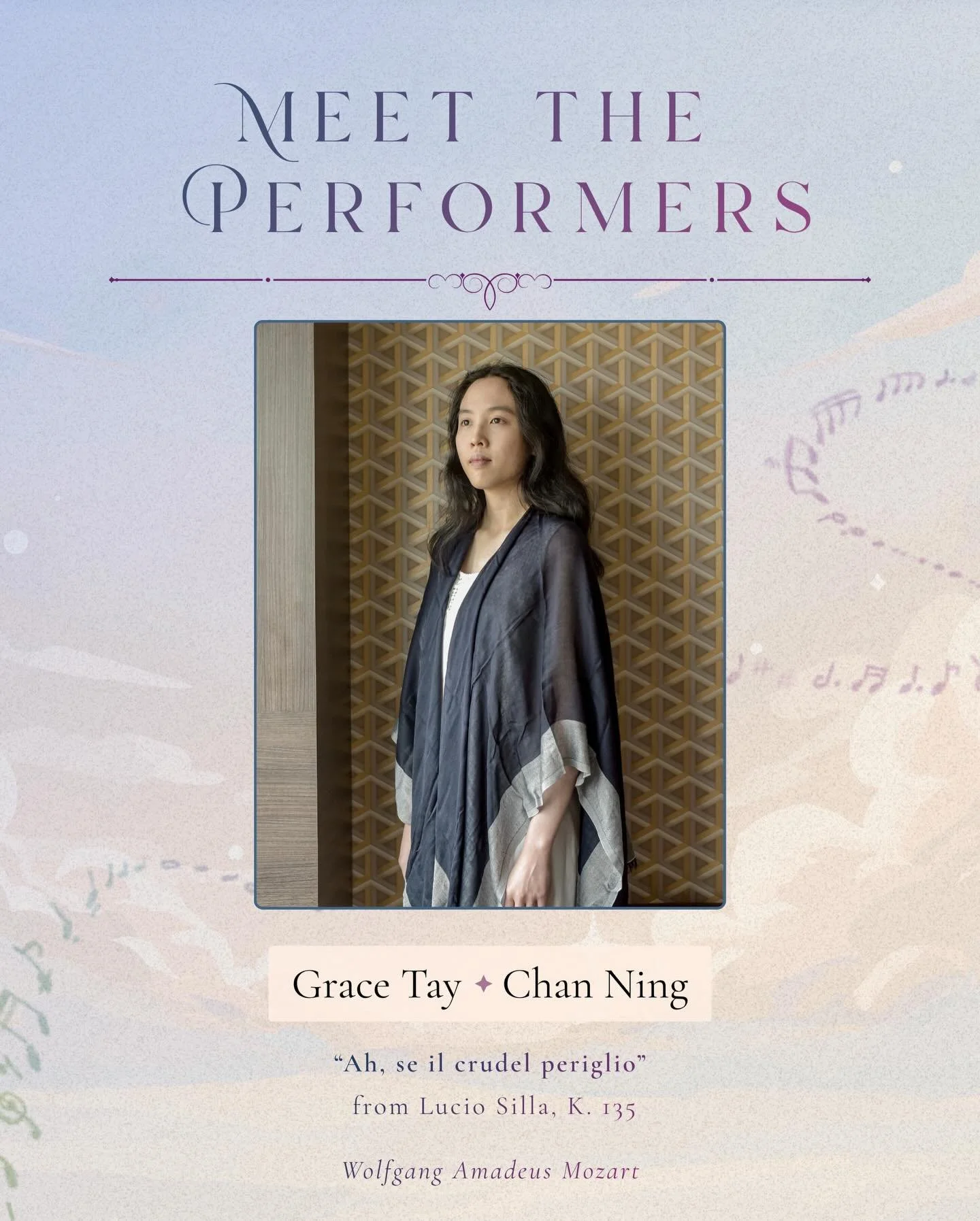 PERFORMER REVEAL #12 💫 

Welcome Grace to the MMO Chamber Concert stage 🎤, joined by Ning on piano 🎹 🙌 

A final-year med student 🧑&zwj;🎓 and accomplished coloratura soprano 🎶, Grace will be performing &ldquo;Ah, se il crudel periglio&rdquo; f
