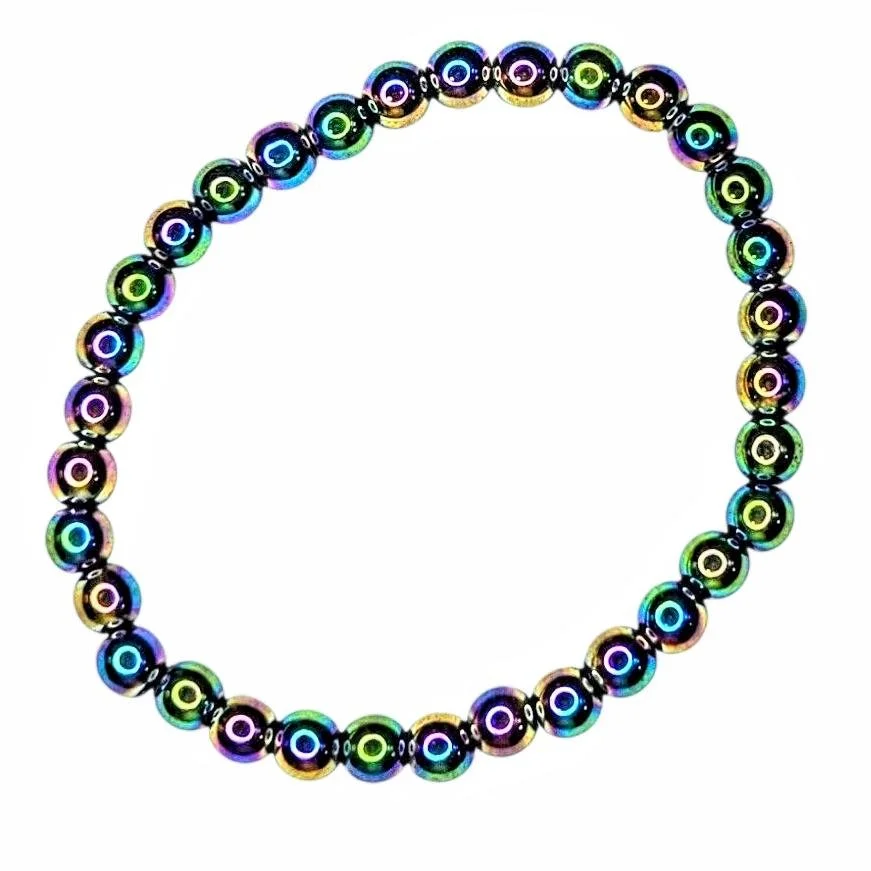 Iridescent Glow Hematite Bracelet