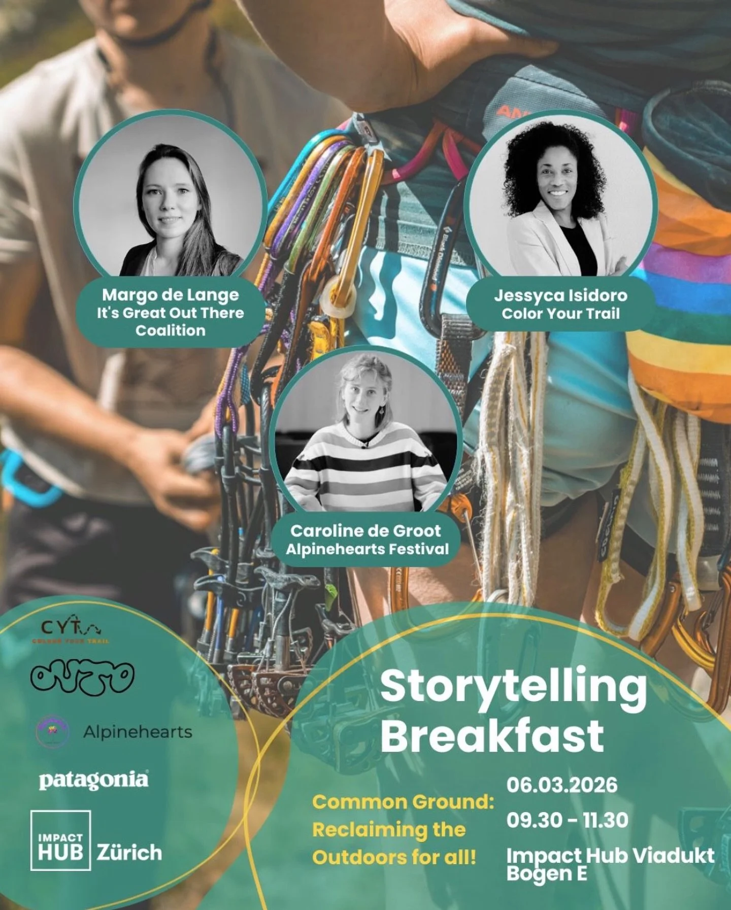 🌿 Patagonia Storytelling Breakfast &mdash; Common Ground: Reclaiming the Outdoors for All ☕ 

Excited to be one of the speakers for the upcoming Storytelling Breakfast &mdash; hosted together with Patagonia Switzerland.

This edition explores how we