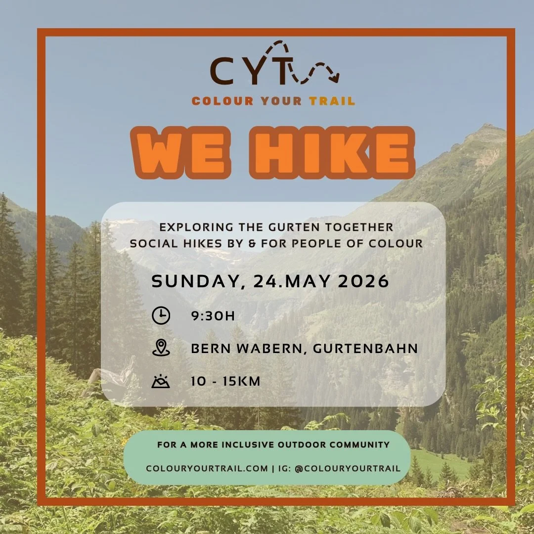 >> Sign up to our next hike in Bern and secure your goodie bag from a swiss outdoor brand <<

You asked, we listened. 

We&rsquo;re now introducing Social Hikes for People of Colour, opening up more opportunities to connect, explore, and 