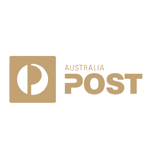 Logo of Australia Post, featuring a stylized 'P' inside a square, with the words 'Australia Post' beside it.