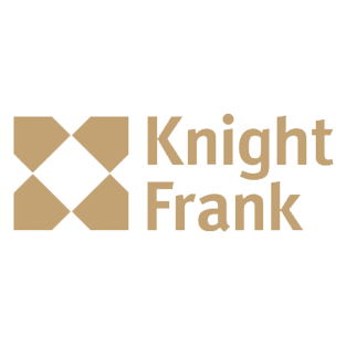 Logo of Knight Frank with a geometric compass symbol and the company name in beige text.