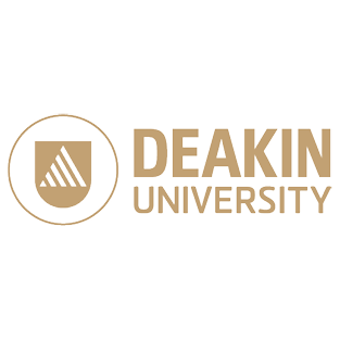 Deakin University logo with a circular icon and the text 'Deakin University' beside it.