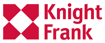 Logo of Knight Frank with a red and white geometric emblem and the company name in bold red text