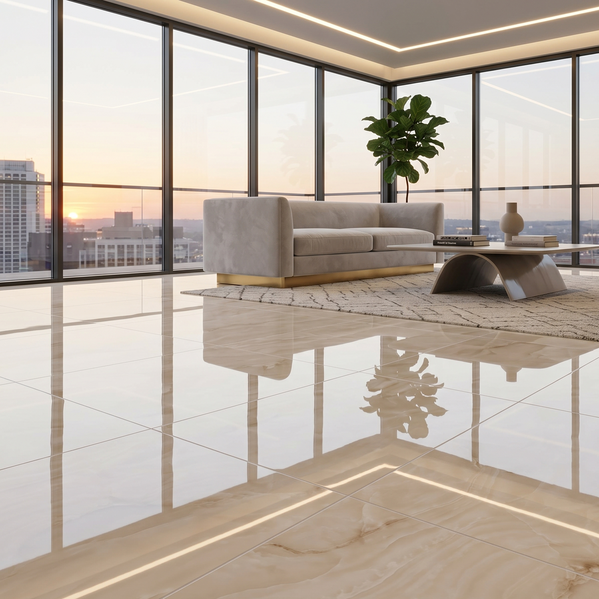 NATURAL BEIGE - 60x60 GLOSSY