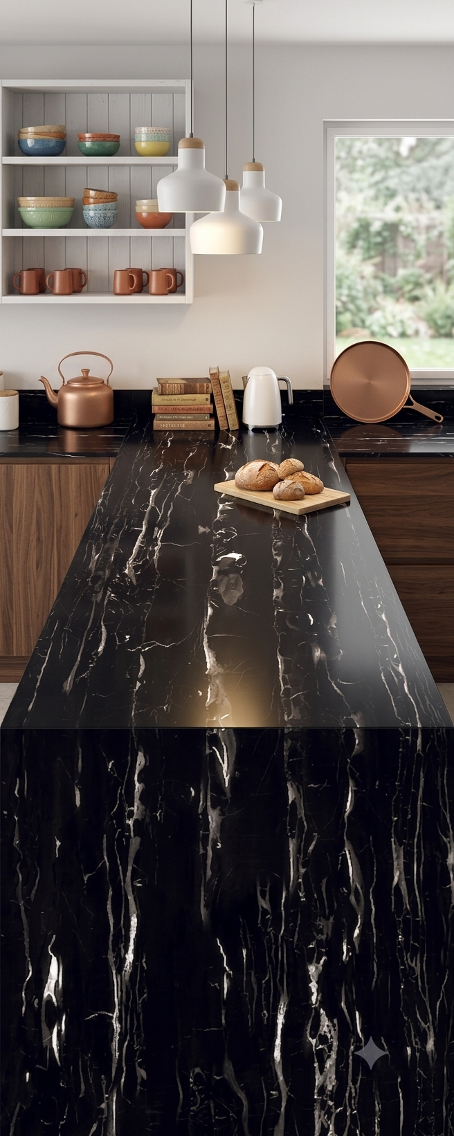 Porcelain Slab - Rose Black