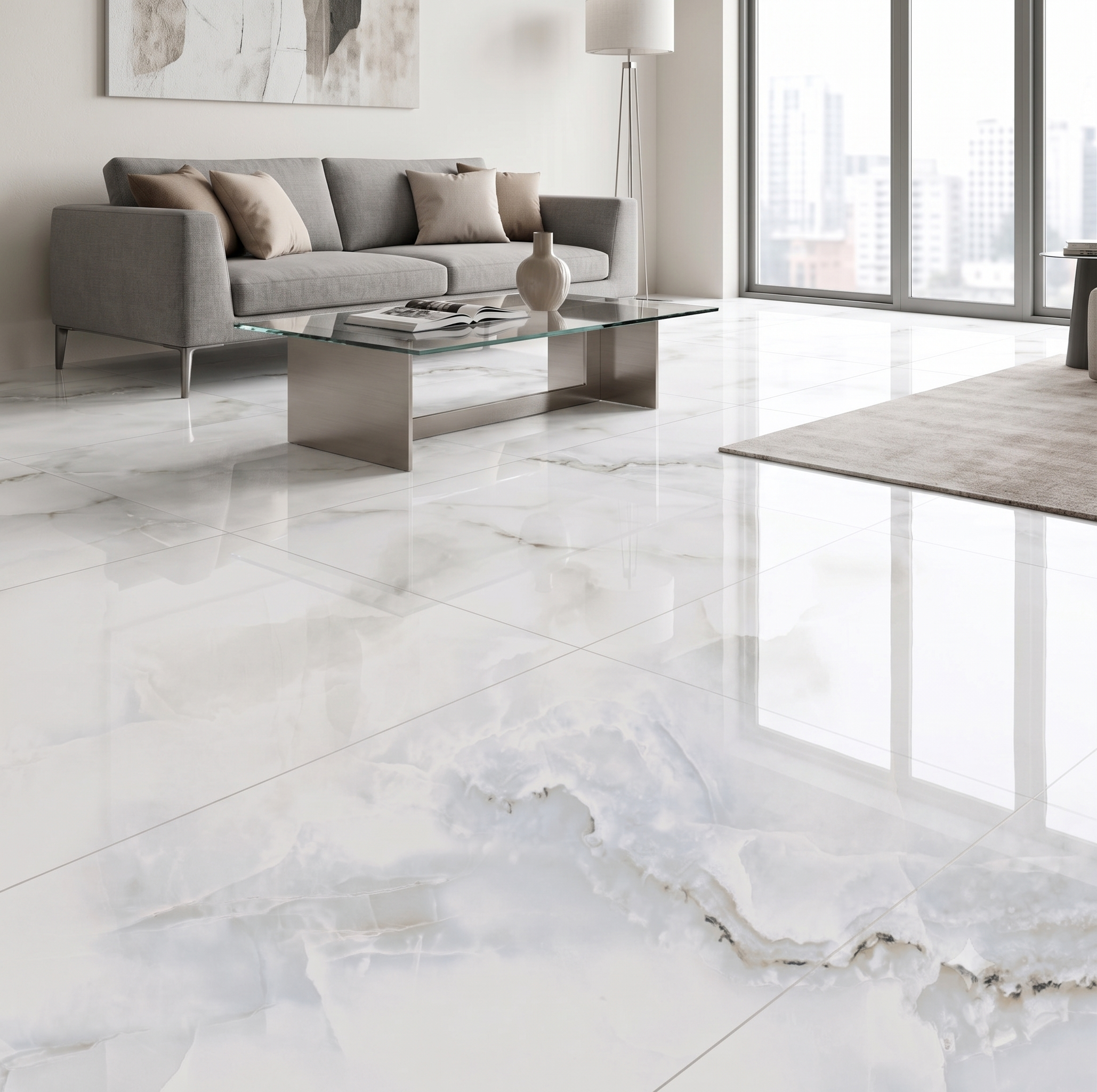 DOLMEN BIANCO - 60x60 GLOSSY