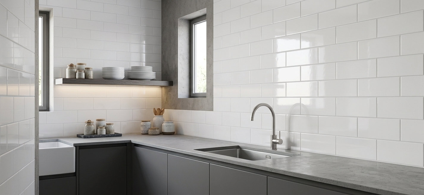 PLAIN WHITE - 30x60 GLOSSY