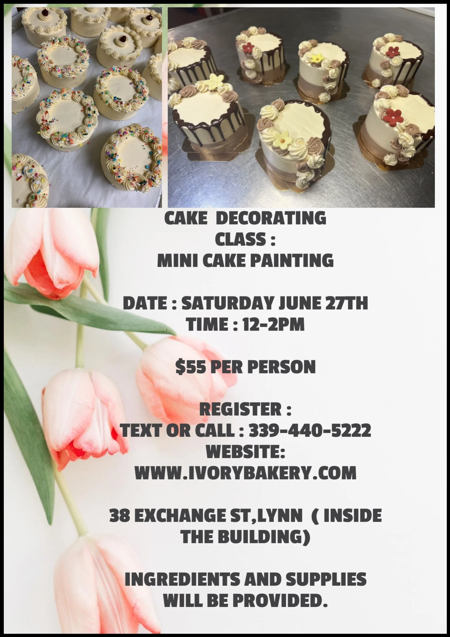 Cake Decorating Class: Mini Cake Painting  06-27 , 12pm