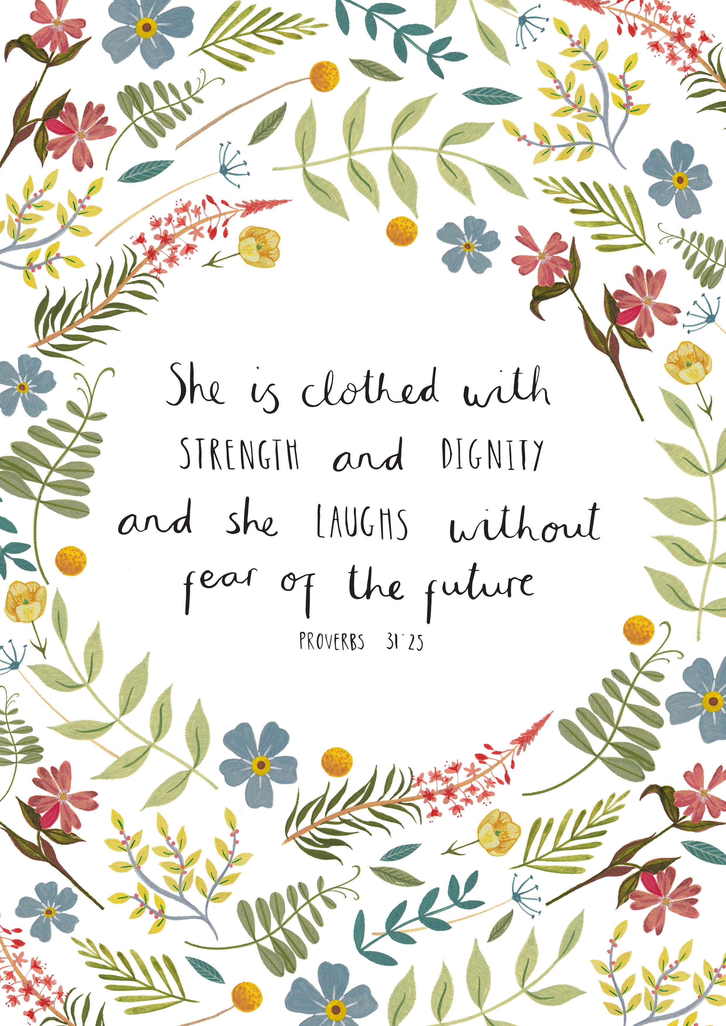 'Proverbs 31 Woman' gouache paintings designed as an illustration