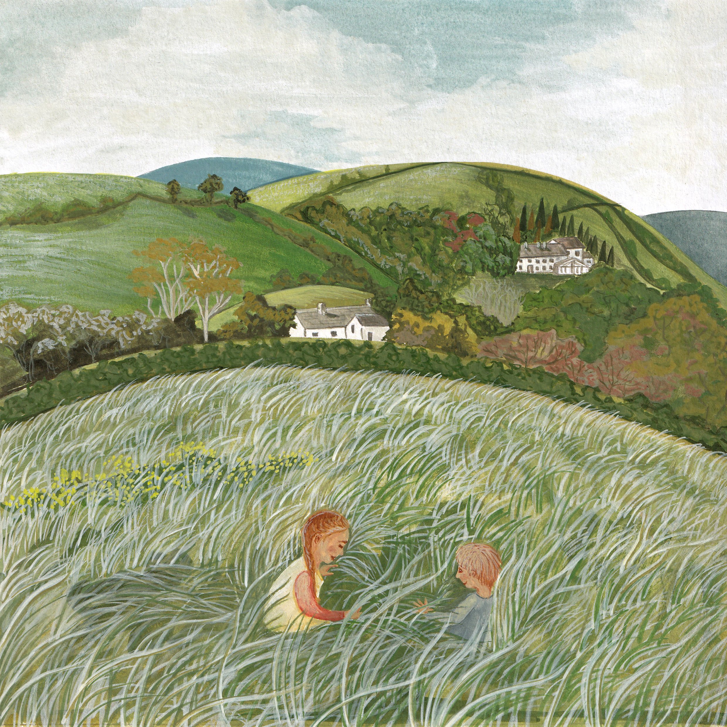 'Meet Me In The Meadow' gouache painting