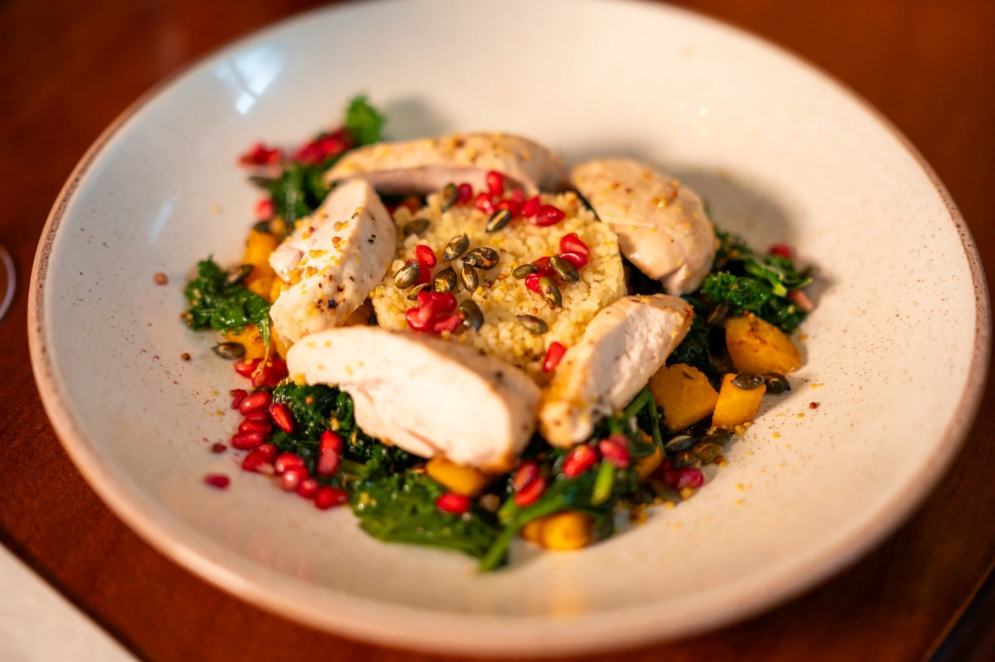 New Year, fresh beginnings 🥗✨

Start your 2026 feeling nourished, warm and wholesome with our Warm Winter Salad &mdash; kale &amp; spinach gently tossed with roasted butternut squash and bulgur wheat, topped with toasted pumpkin seeds, juicy pomegra