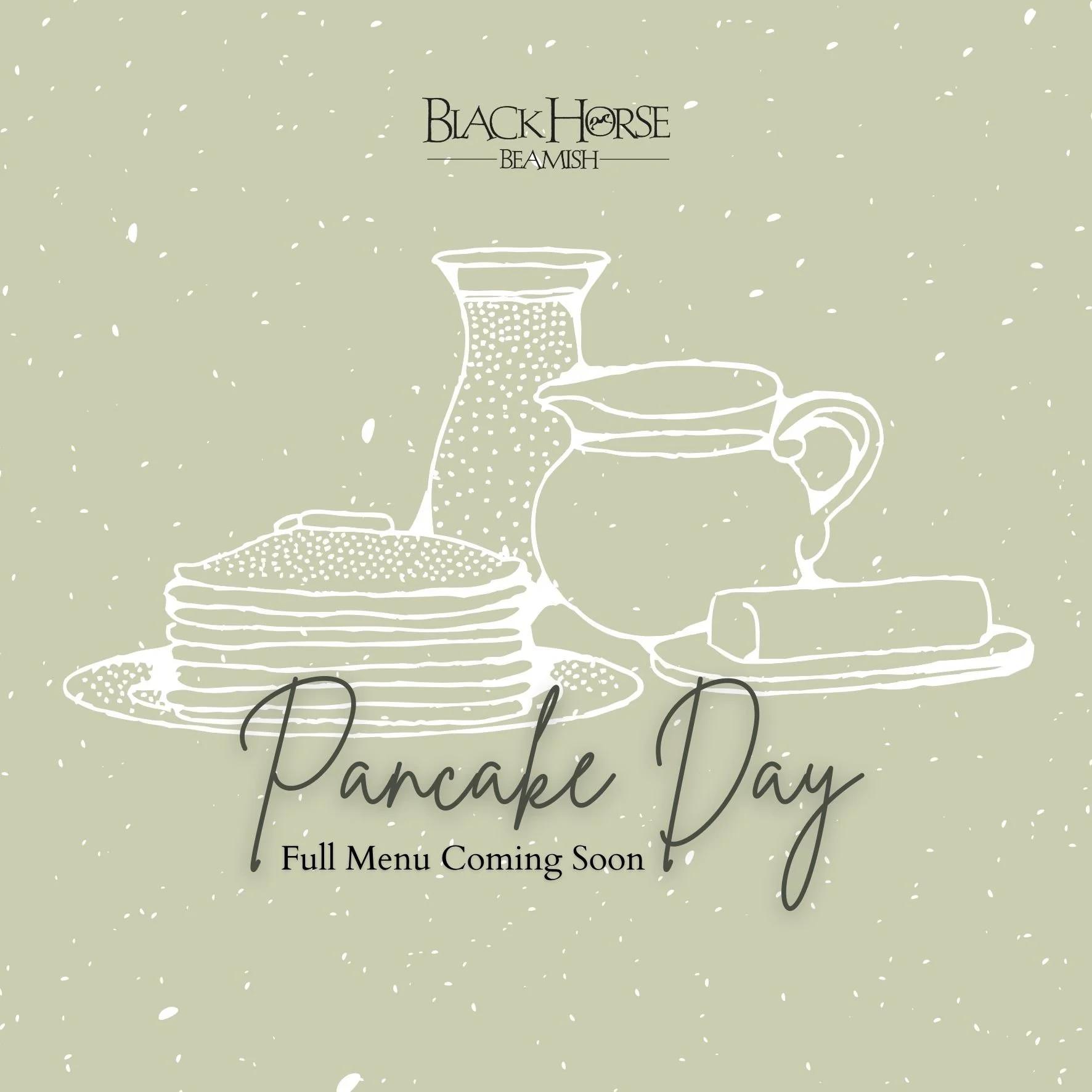 🍯🥓 Are you sweet or savoury? 🥓🍫

Get ready for Pancake Day! We'll be serving breakfast pancakes...

Full menu coming soon, stay tuned for more details&hellip;

#pancakeday #blackhorsebeamish #beamish #countydurham #northeasteats #pancakes #sweett