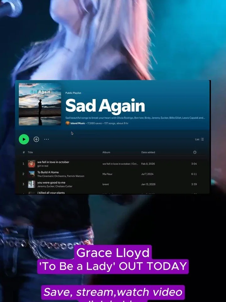 It&rsquo;s release day for @gracelloyd_ - new single #tobealady has already got amazing reviews and playlist additions 🥹 Such a great song that no doubt resonates with many. Co-produced by the incredible @hillocofficial - feeling very lucky to be wo