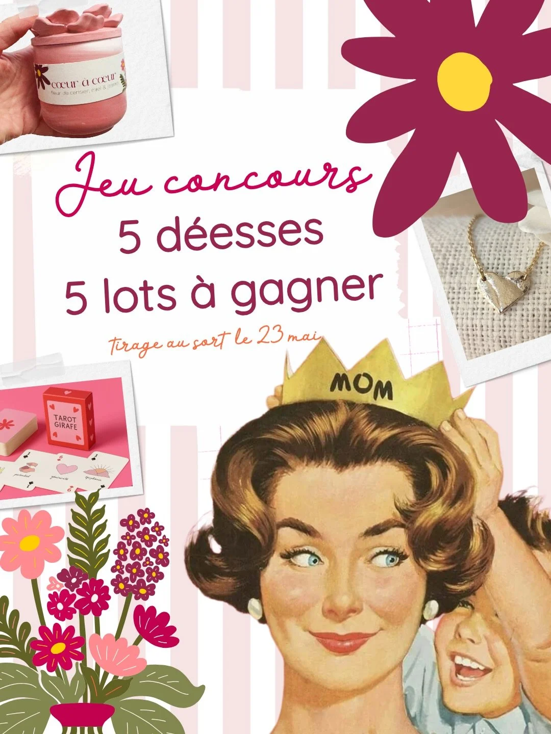 🌸 JEU CONCOURS F&Ecirc;TE DES M&Egrave;RES 🌸

5 artisanes &amp; praticiennes, 5 univers, 5 cadeaux &agrave; gagner pour c&eacute;l&eacute;brer toutes les femmes.

Tout commence &agrave; l&rsquo;&eacute;t&eacute; 2023. Je rencontre la douce @charlot