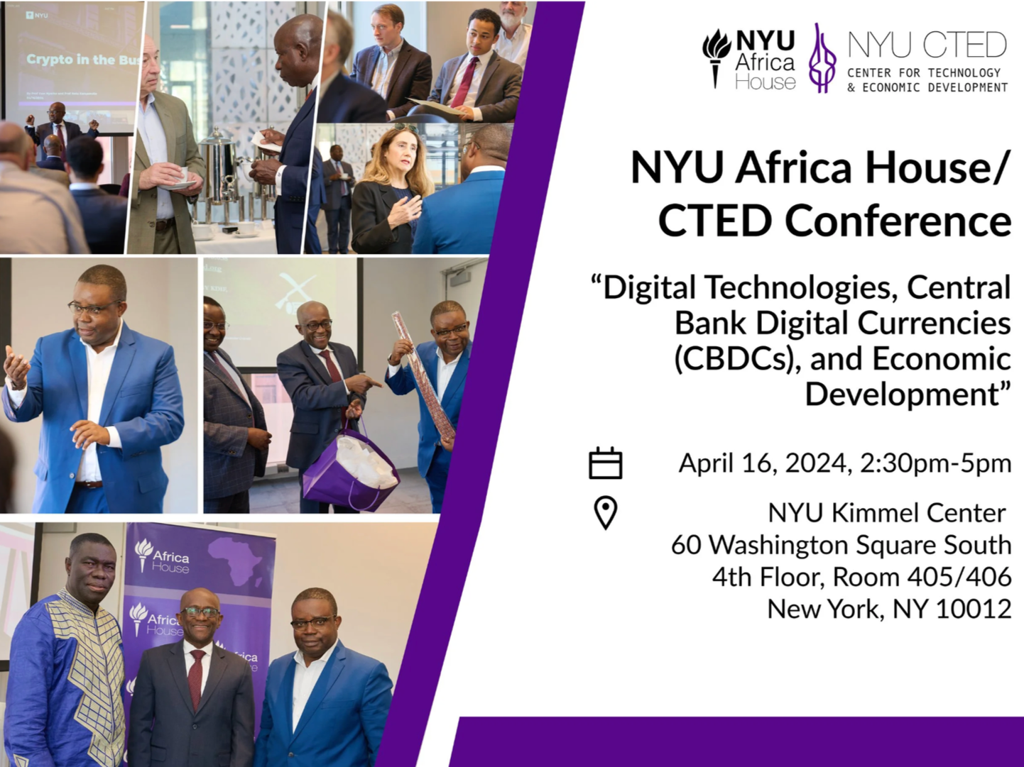 NYU Africa House/CTED “Digital Technologies, Central Bank Digital Currencies (CBDCs), and Economic Development” Conference