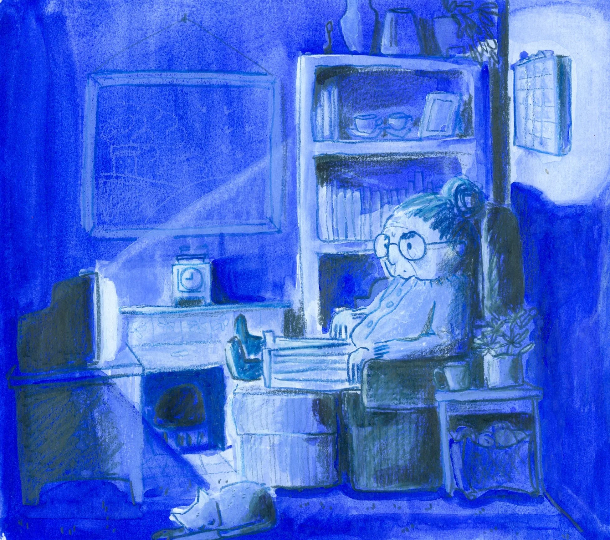 Mrs S would not miss one second of her favourite soap. Let the room go dark!