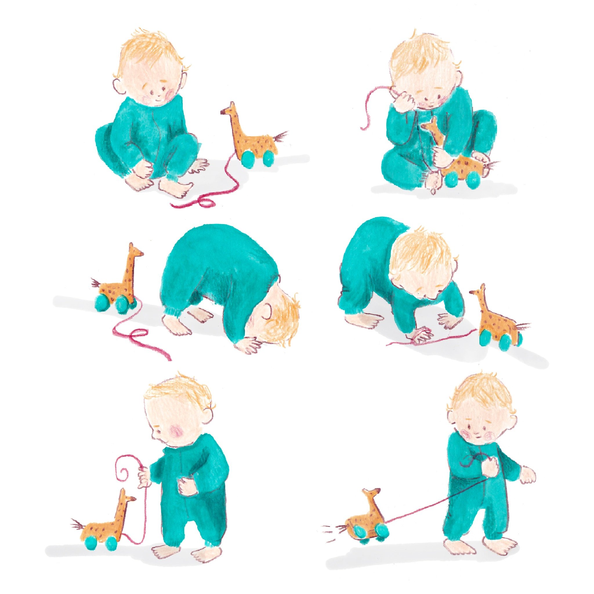 Baby Ellie and her favourite toy