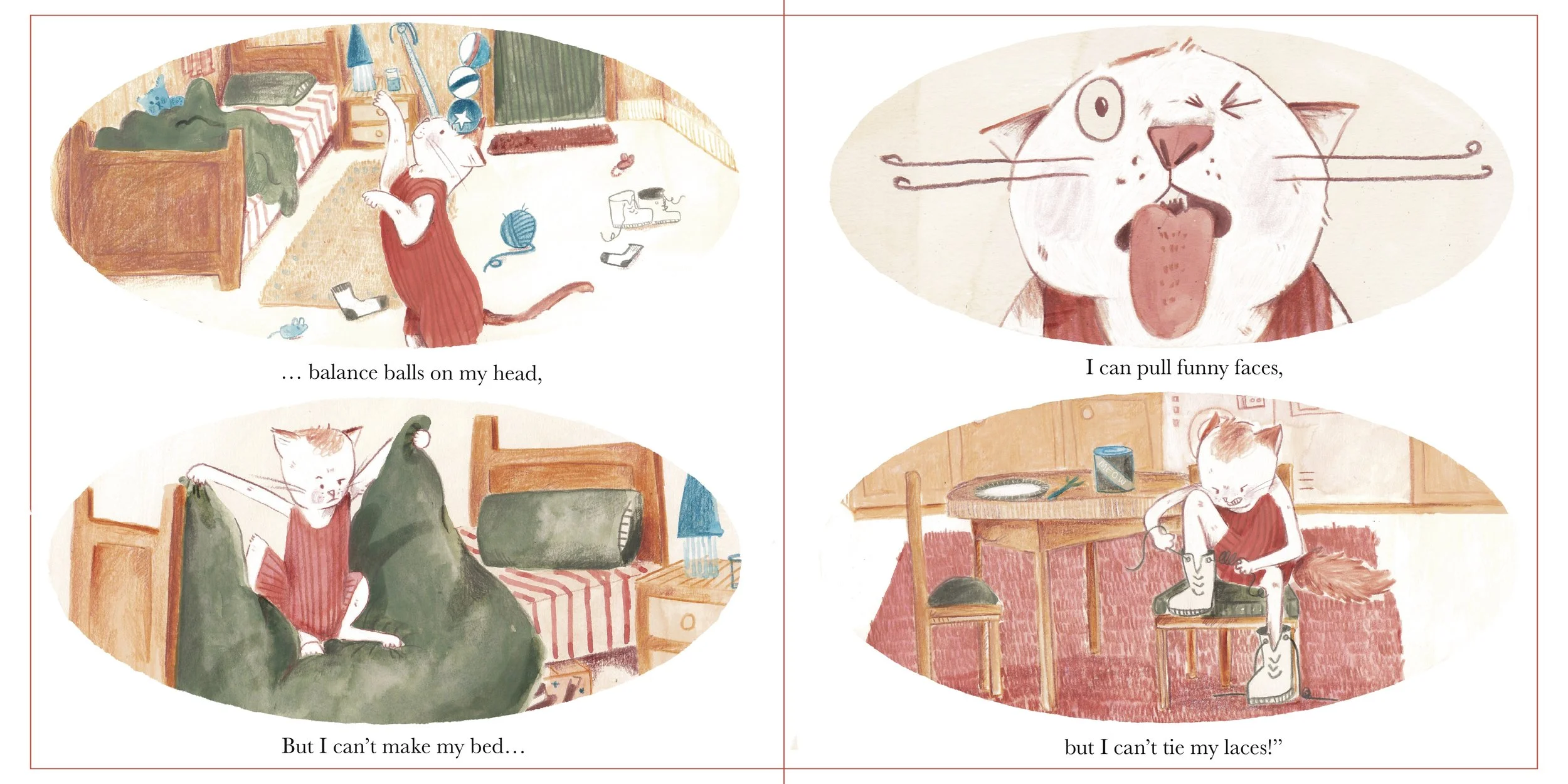 Spread 2 of Fabulous Frank. My entry for the CBNN prize, working to a brief and story provided by Corinne Averiss. Entrants were asked to illustrate 3 double page spreads.