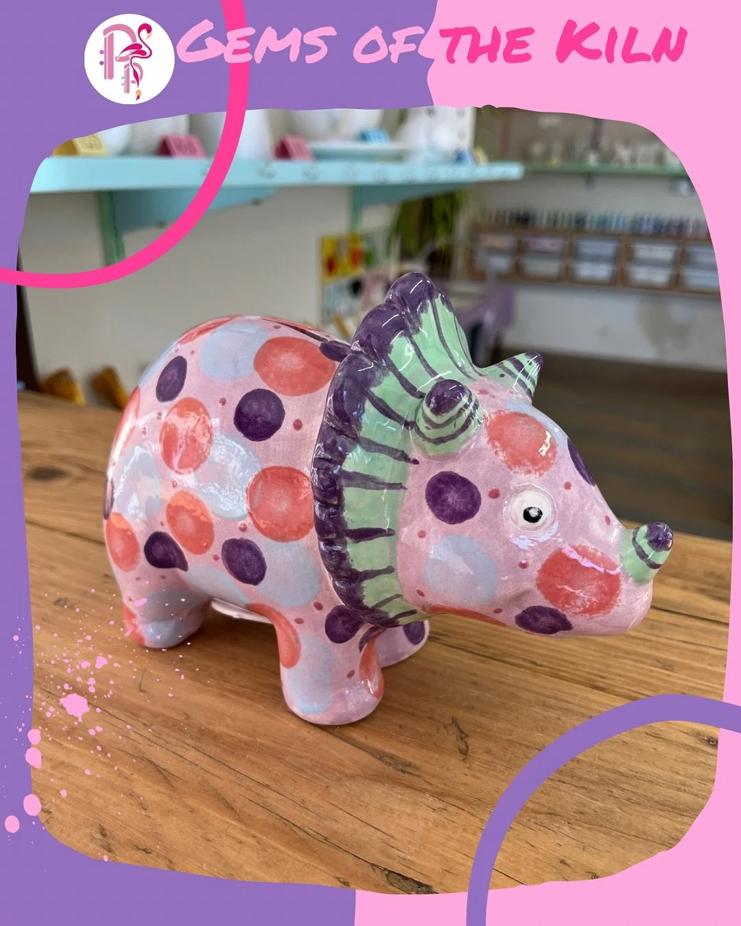 💎GEMS &bull; OF &bull; THE &bull; KILN 💎

Spotty triceratops; sparkly tractor; dotty sheep - there really are no limits when it comes to pottery painting! Aren&rsquo;t these just lovely?😍

Paint your own kiln gem at Pitter Potter this Half-Term!
?