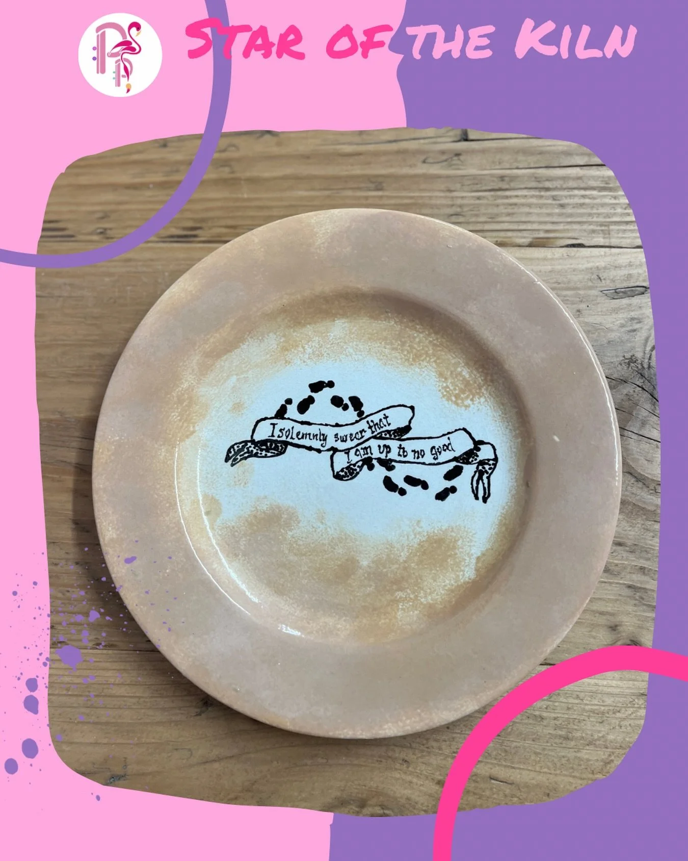 🌟STAR &bull; OF &bull; THE &bull; KILN🌟

We&rsquo;re REALLY impressed by this Harry Potter plate. Why? Because it&rsquo;s 10-year-old painter listened beautifully when we explained how to use templates and carbon paper, and showed better sponging a