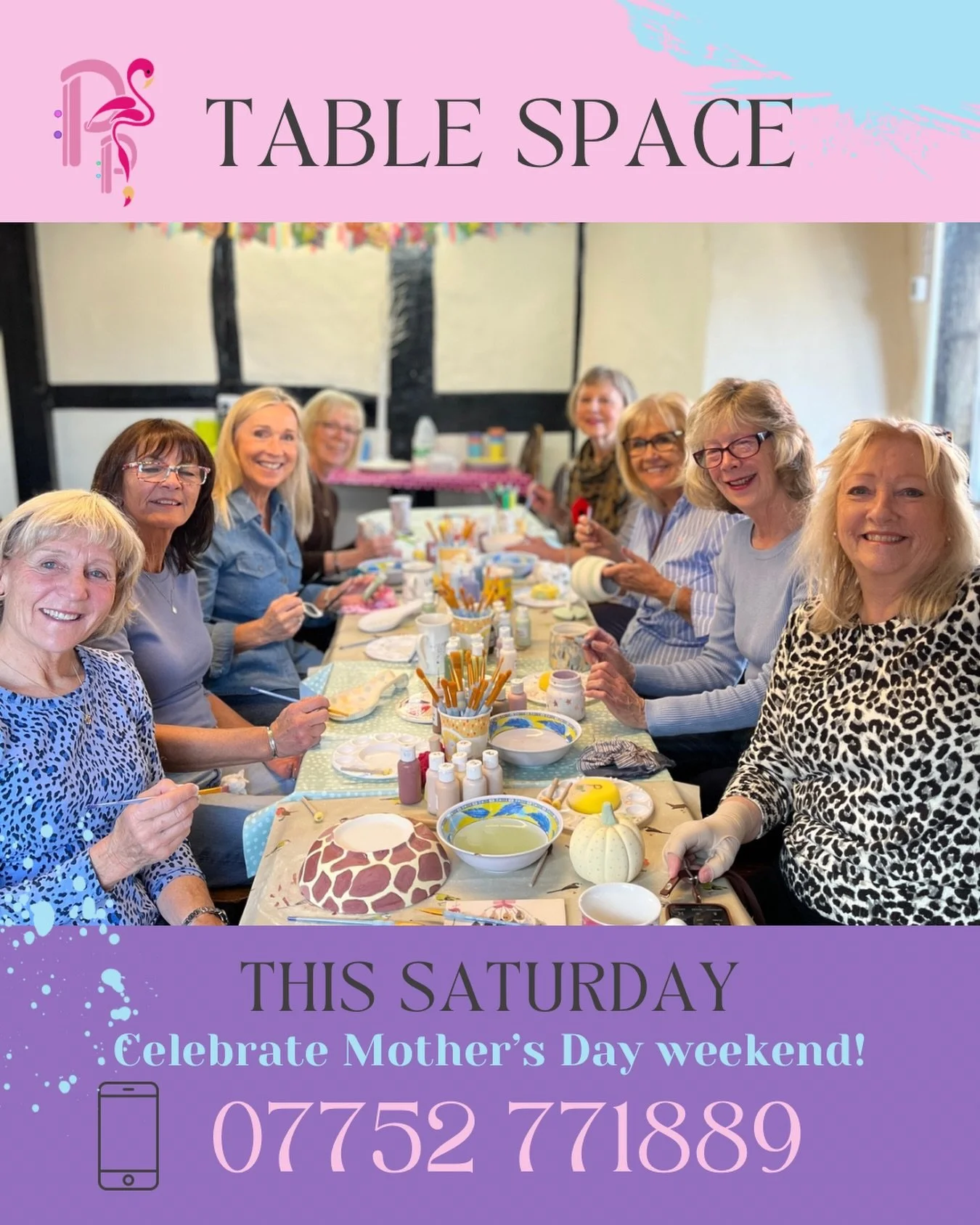 🌵SATURDAY &bull; AVAILABILITY🌵

We&rsquo;re fully booked for Mothering Sunday, but still have space on Saturday 14th March! Why not make a weekend of it and treat your mum (or yourself!) to a bit of pottery painting fun?👩&zwj;🎨
🦩🌵🎨

Paint-Your