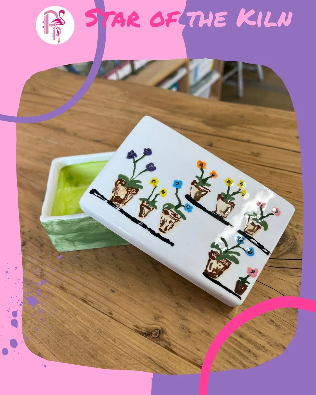 🌟STAR &bull; OF &bull; THE &bull; KILN🌟

A gift for a lady who grows auriculas - we think a auricula-themed pot is the perfect design choice from this clever painter! We imagine the recipient will be keeping her plant labels in in in no time🪴

Fee