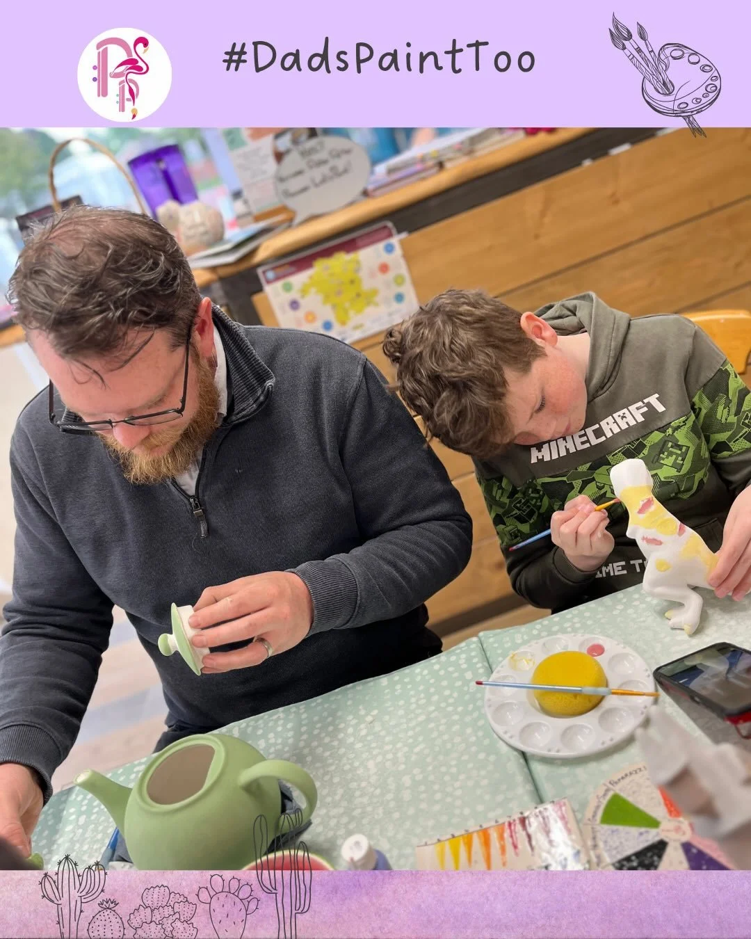 #DadsPaintToo

Think pottery painting is just for kids? Think again! It&rsquo;s a brilliant activity that the whole family can enjoy - with or without the children! 
We&rsquo;ve found that sometimes Dads  can start out a bit reluctant, but once they 