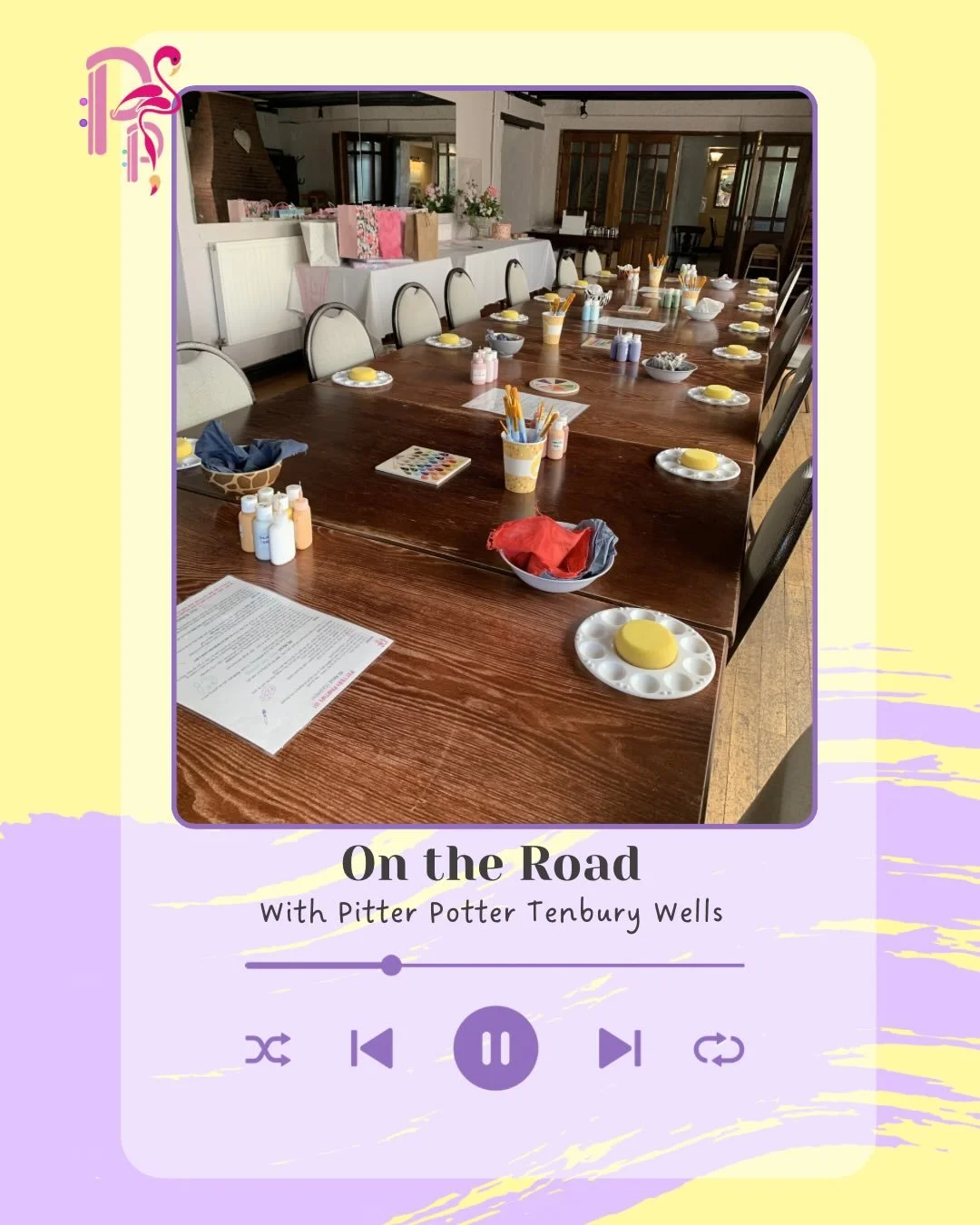 🚗 ROAD &bull; TRIP 🚗

On Saturday we packed up the paint and the pottery and trundled up the road to bring an extra something to a very special baby shower!🎀

Fancy adding a creative activity to your own event? We offer Venue Visits in the local a