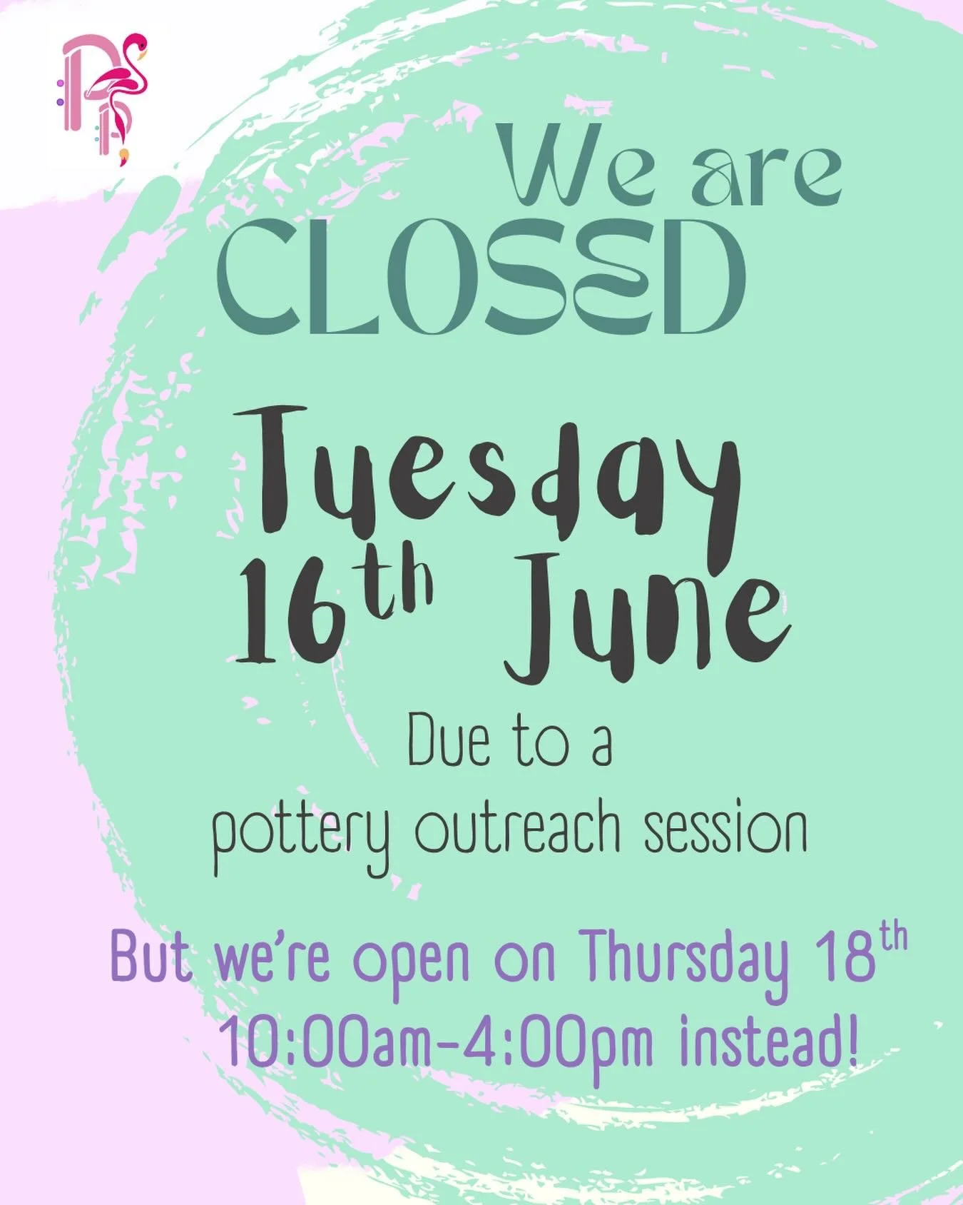 Just to let everyone know that we will be CLOSED on Tuesday 16th June for a Venue Visit. Don&rsquo;t worry - we&rsquo;ll be back open on Wednesday 17th, AND we&rsquo;re open on Thursday 18th too!  Looking forward to seeing you then!

If you need to g